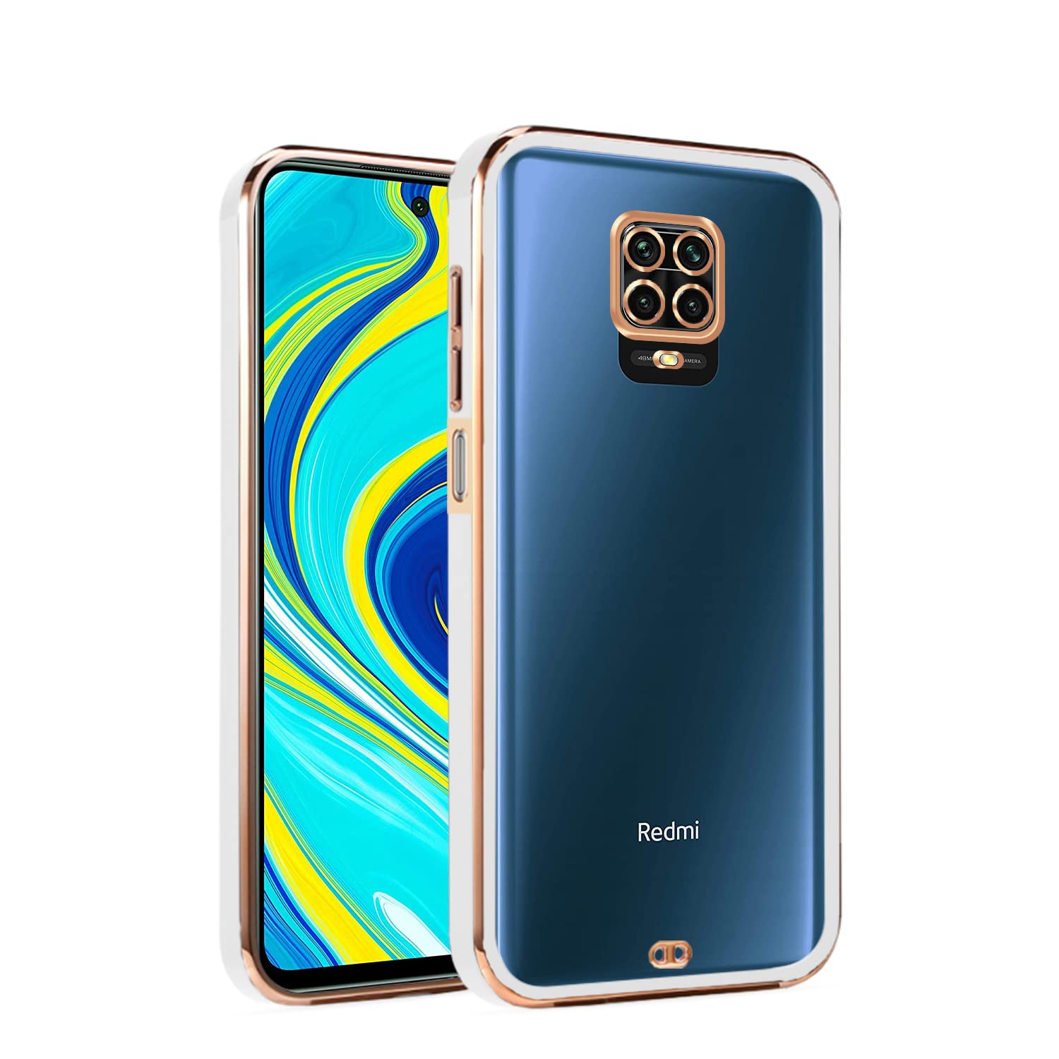Pikkme Redmi Note 10 Lite/Note 9 Pro/Note 9 Pro Max Chrome white mobile cover