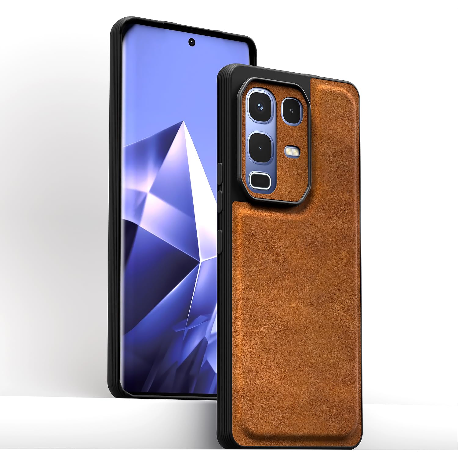 Brown Leather phone cover for Infinix Note 50s 5G – Pikkme – photo 2