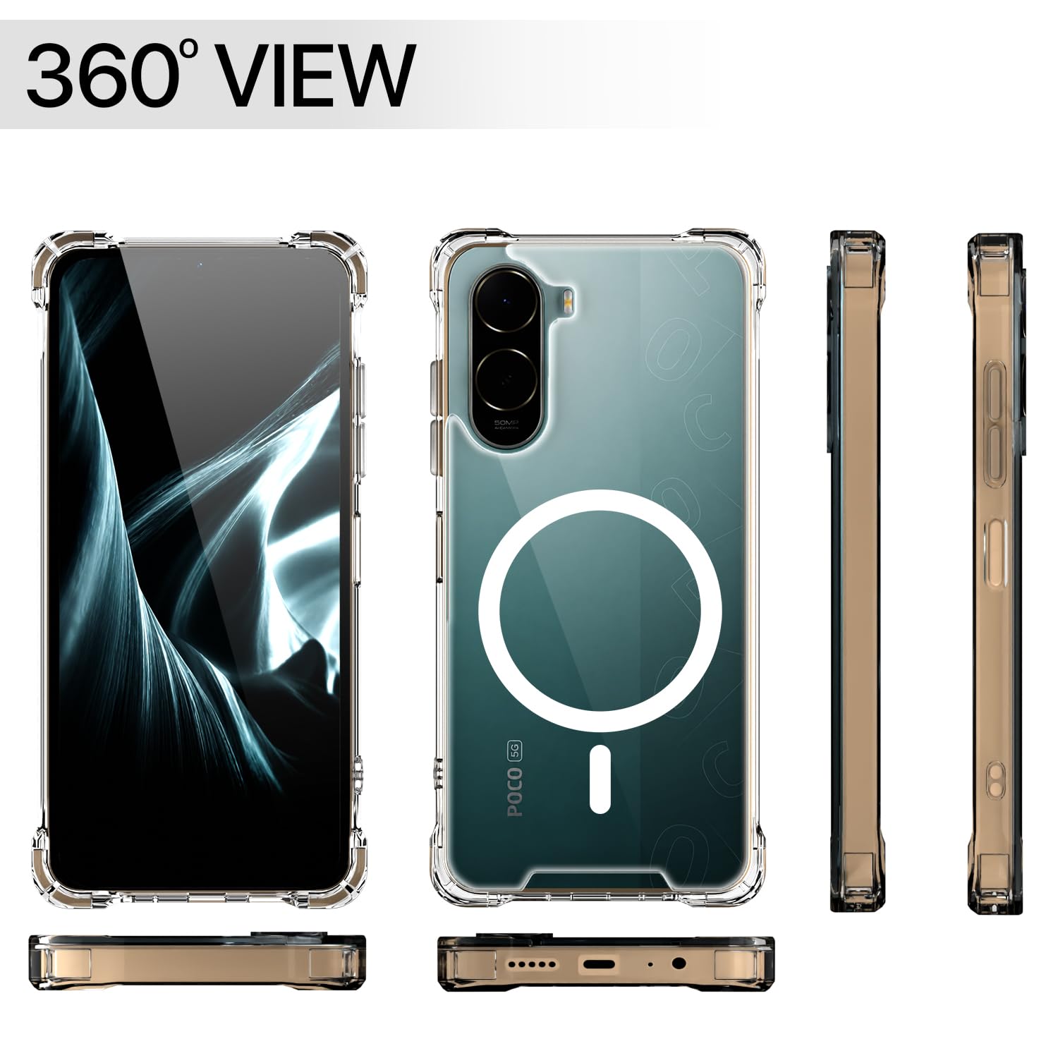Transparent mag-safe phone cover for Redmi A7 Pro/Poco C85x 5G – Pikkme – photo 7