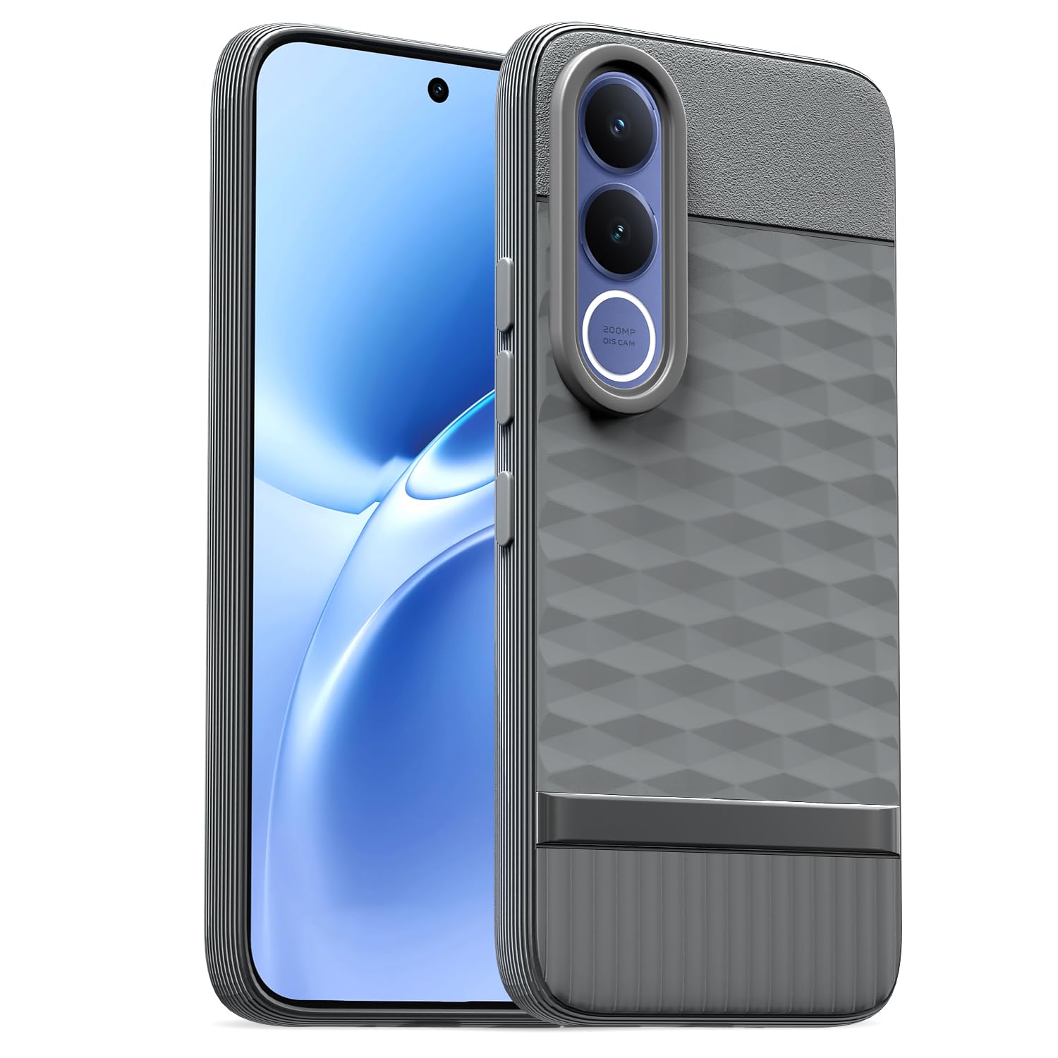 Vivo V70 FE 5G Silicone phone cover in grey by Pikkme