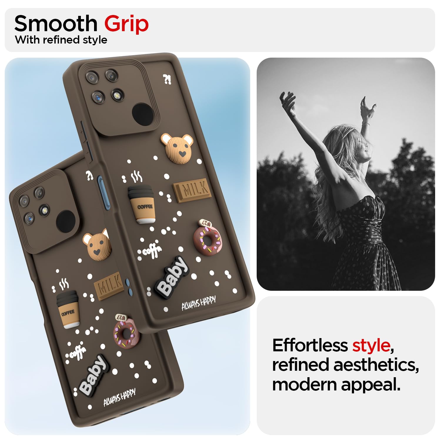 Brown Silicone back cover for Realme Narzo 50A – Pikkme – photo 2