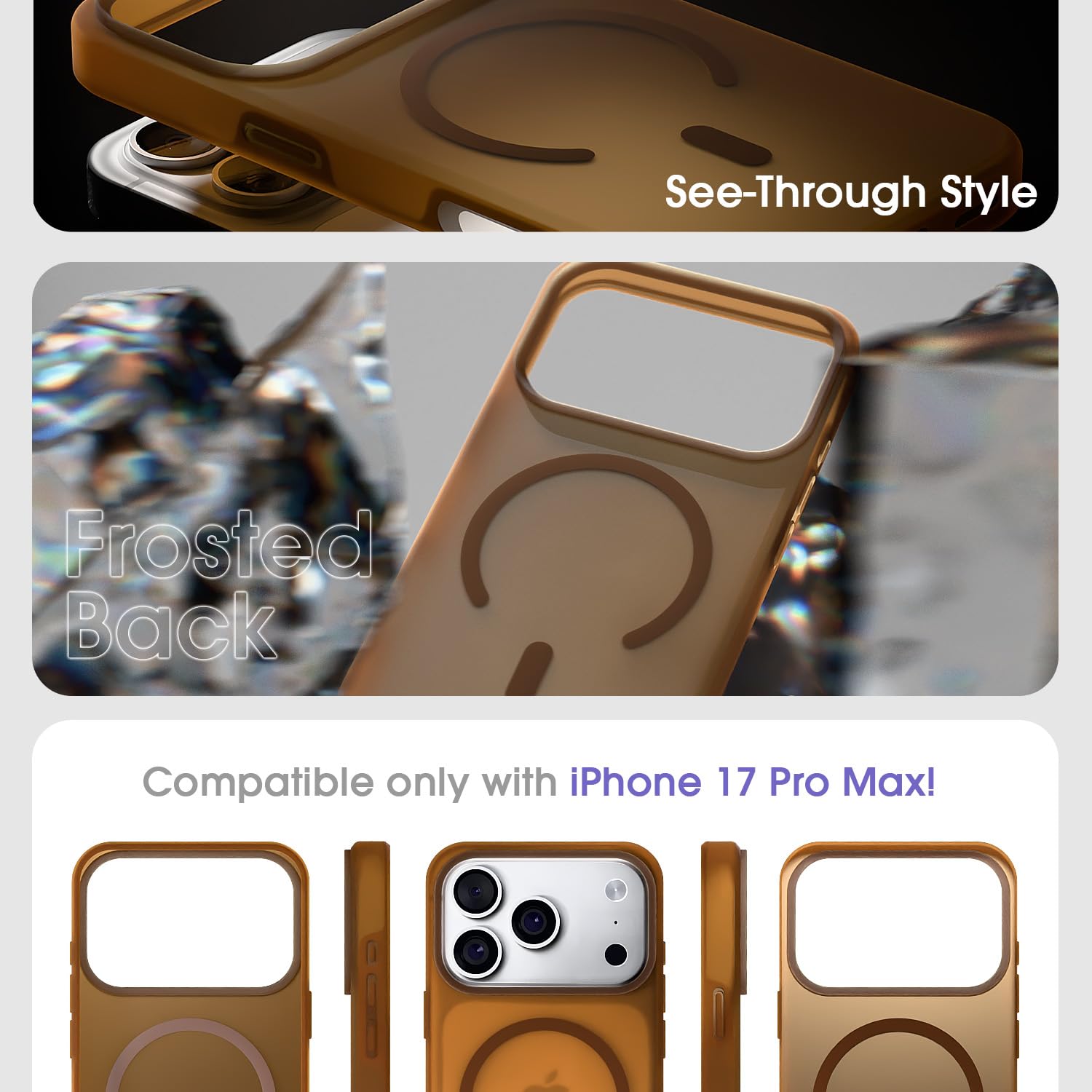 Pikkme brown phone cover for iPhone 17 Pro Max – photo 3