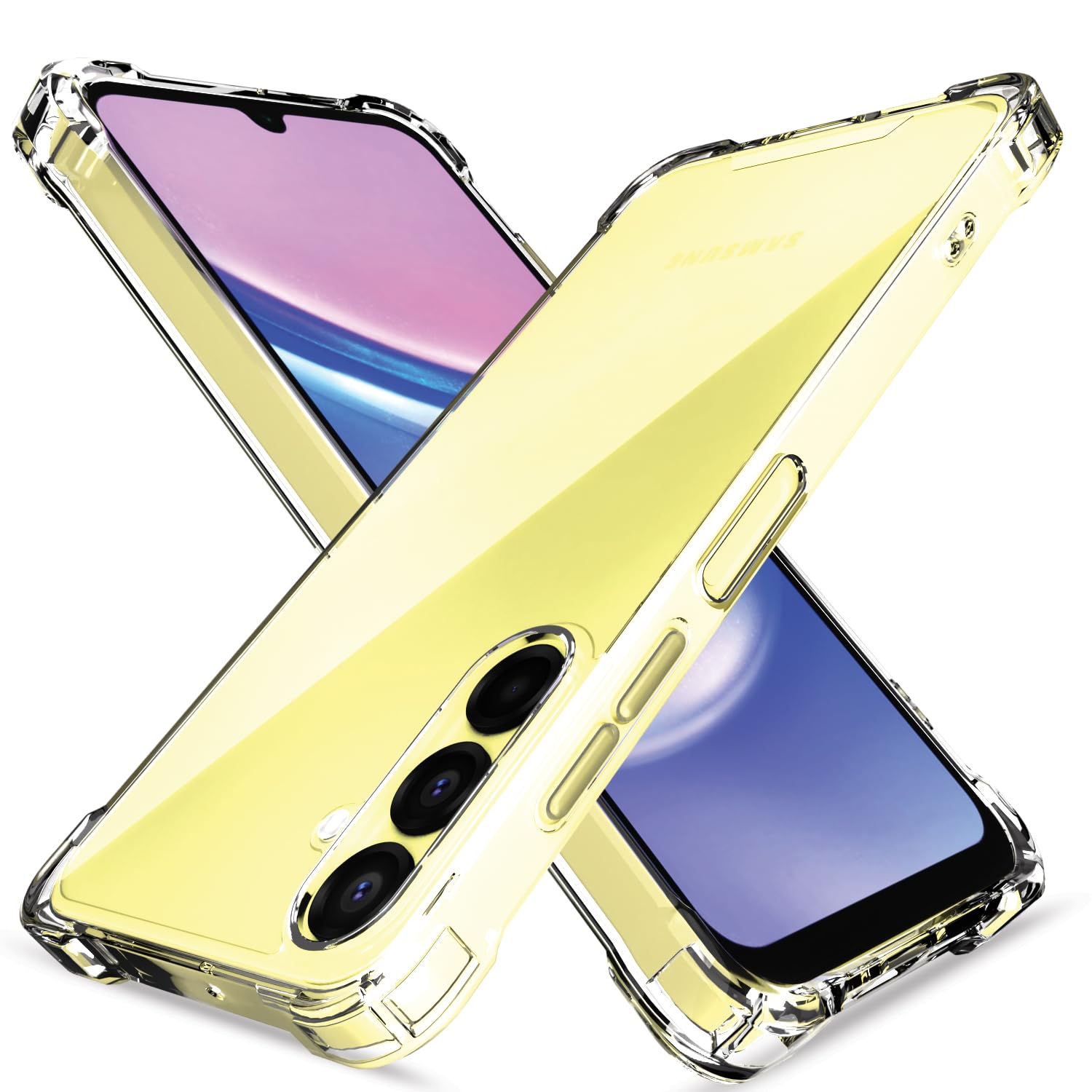 Pikkme Samsung Galaxy A15 5G PC + TPU Crystal Clear Transparent Back Cover (Transparent)