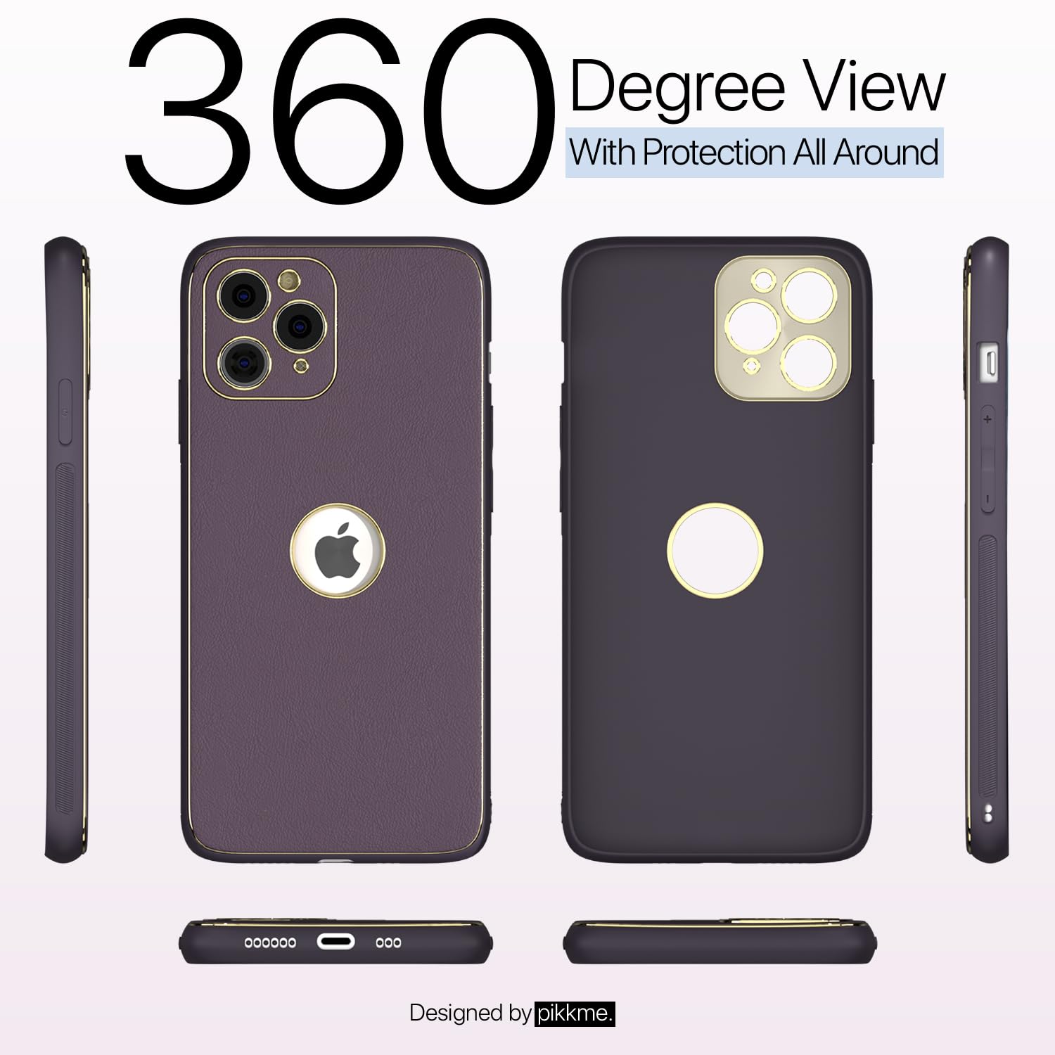 iPhone 11 Pro Chrome phone cover in purple by Pikkme – photo 2