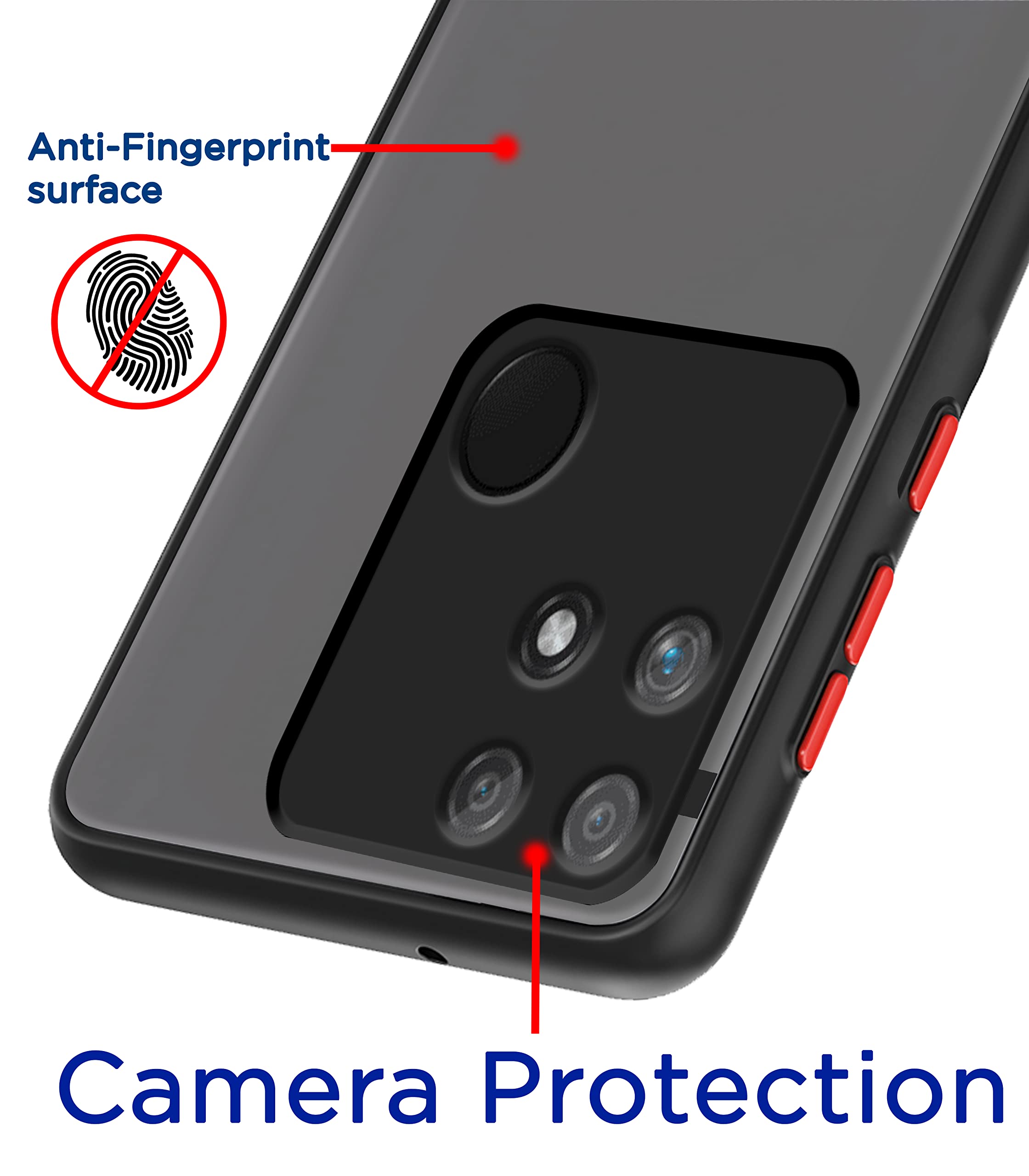 Thermoplastic polyurethane, black mobile cover for Realme Narzo 50A – Pikkme – photo 2