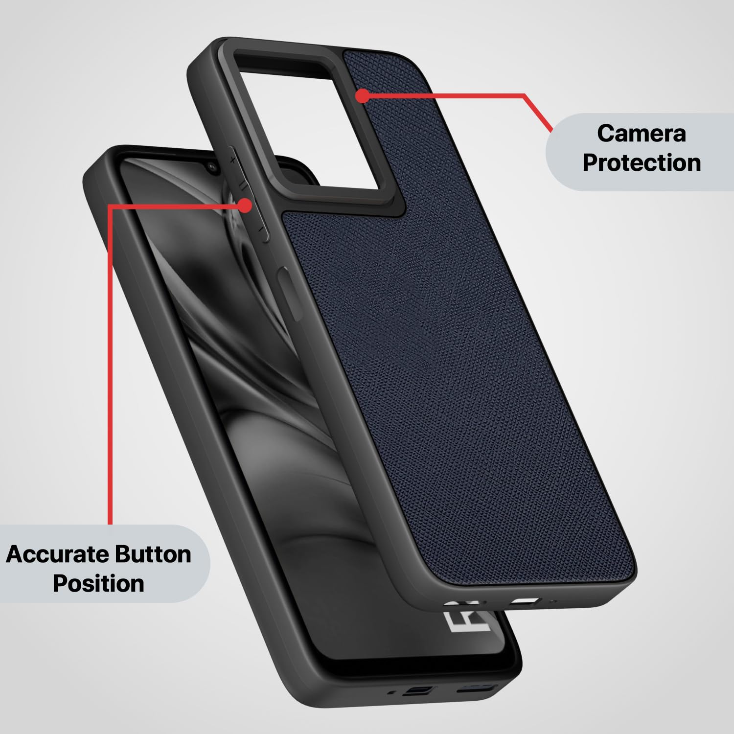 Blue Leatherback mobile cover for Redmi 13C 4G/5G/Poco C65/Poco M6 5G – Pikkme – photo 3