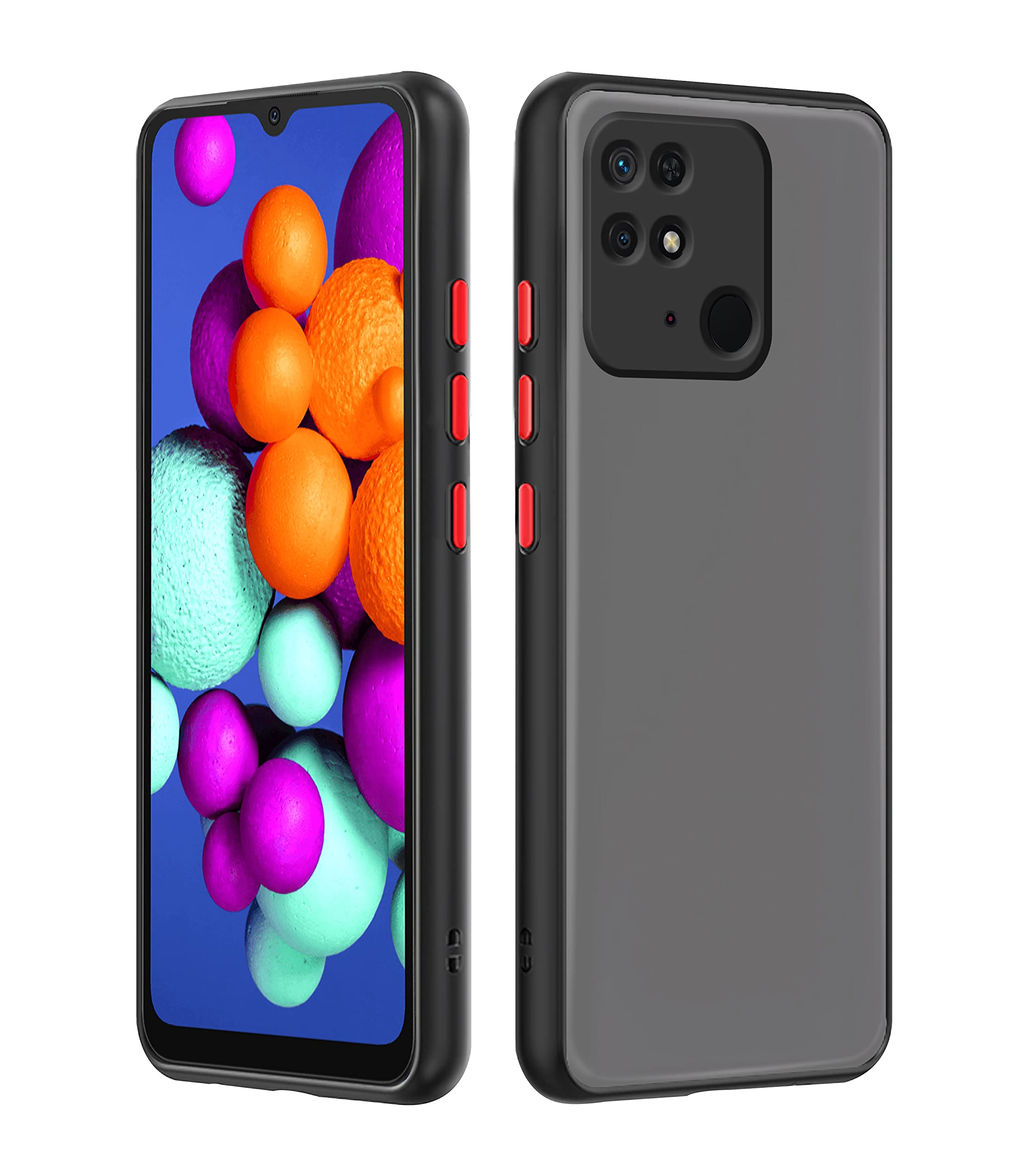 Black Hybrid back cover for Redmi 10/10 Power – Pikkme
