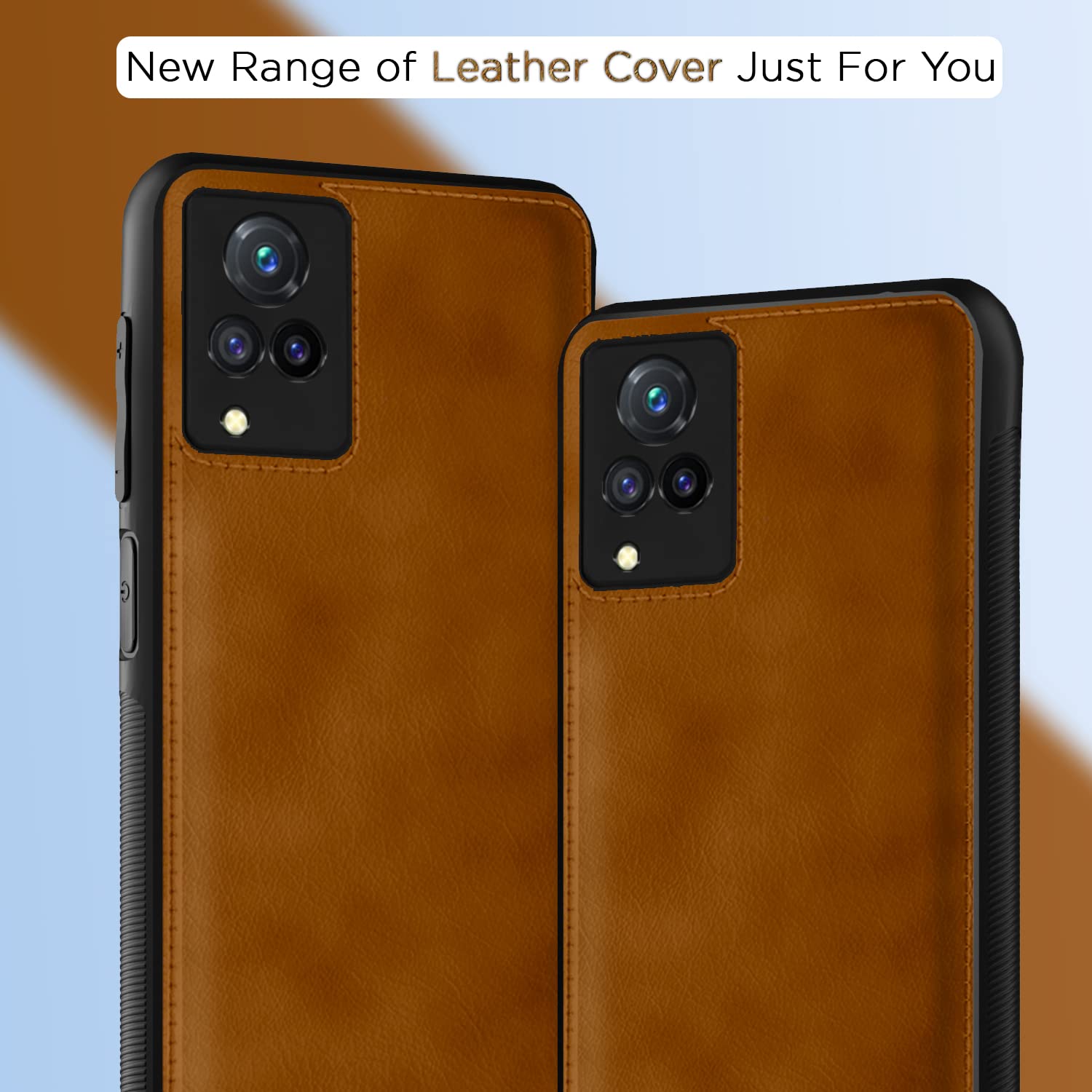 Pikkme Vivo V21 5G Leatherback Back Case | Brown