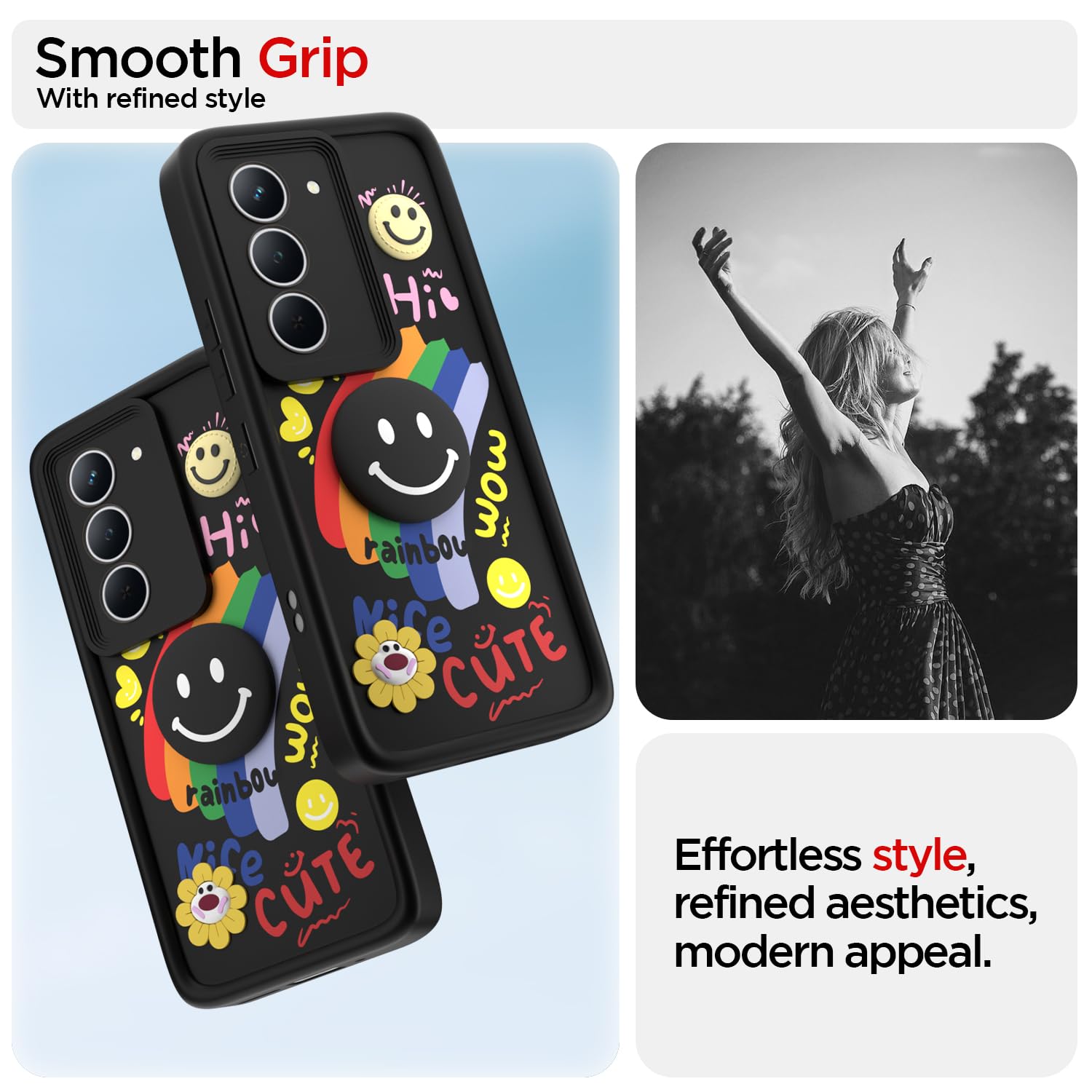 Pikkme Realme Narzo 80x/P3x/14X 5G Soft Silicone black phone cover – photo 2