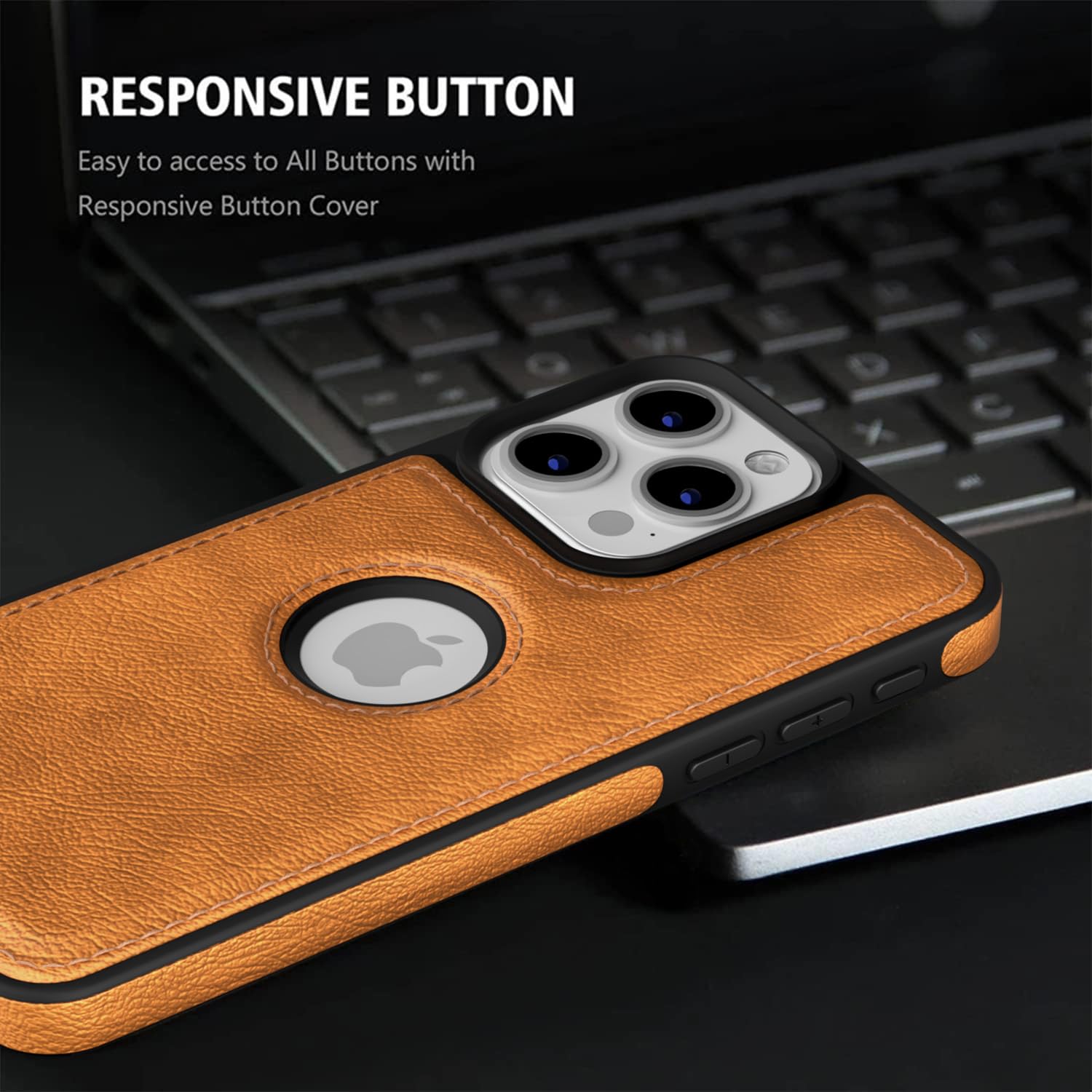 Pikkme iPhone 16 Pro Max Flexible Pu Leather Back Case | Brown