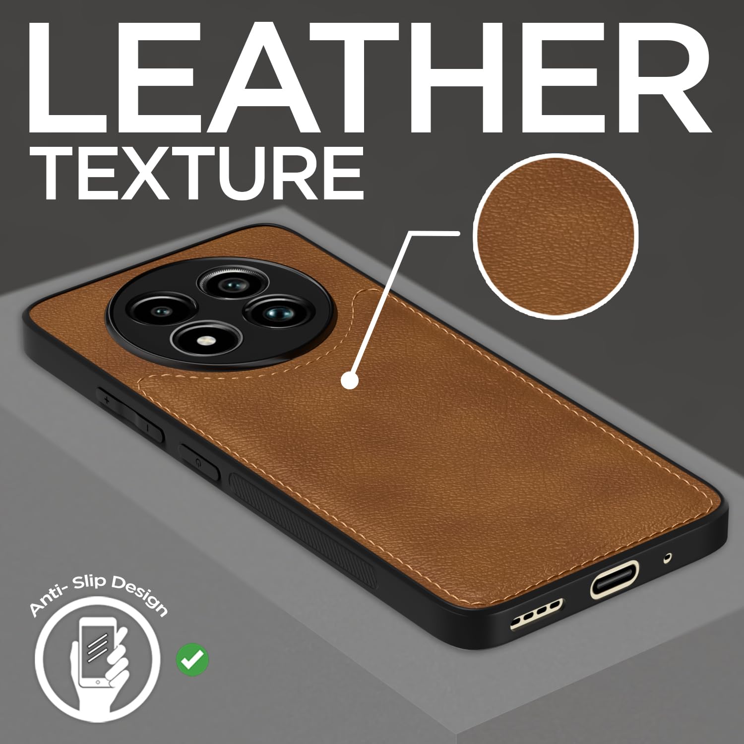 Pikkme Realme 13 Pro / 13 Pro Plus 5G Leatherback Back Case | Brown