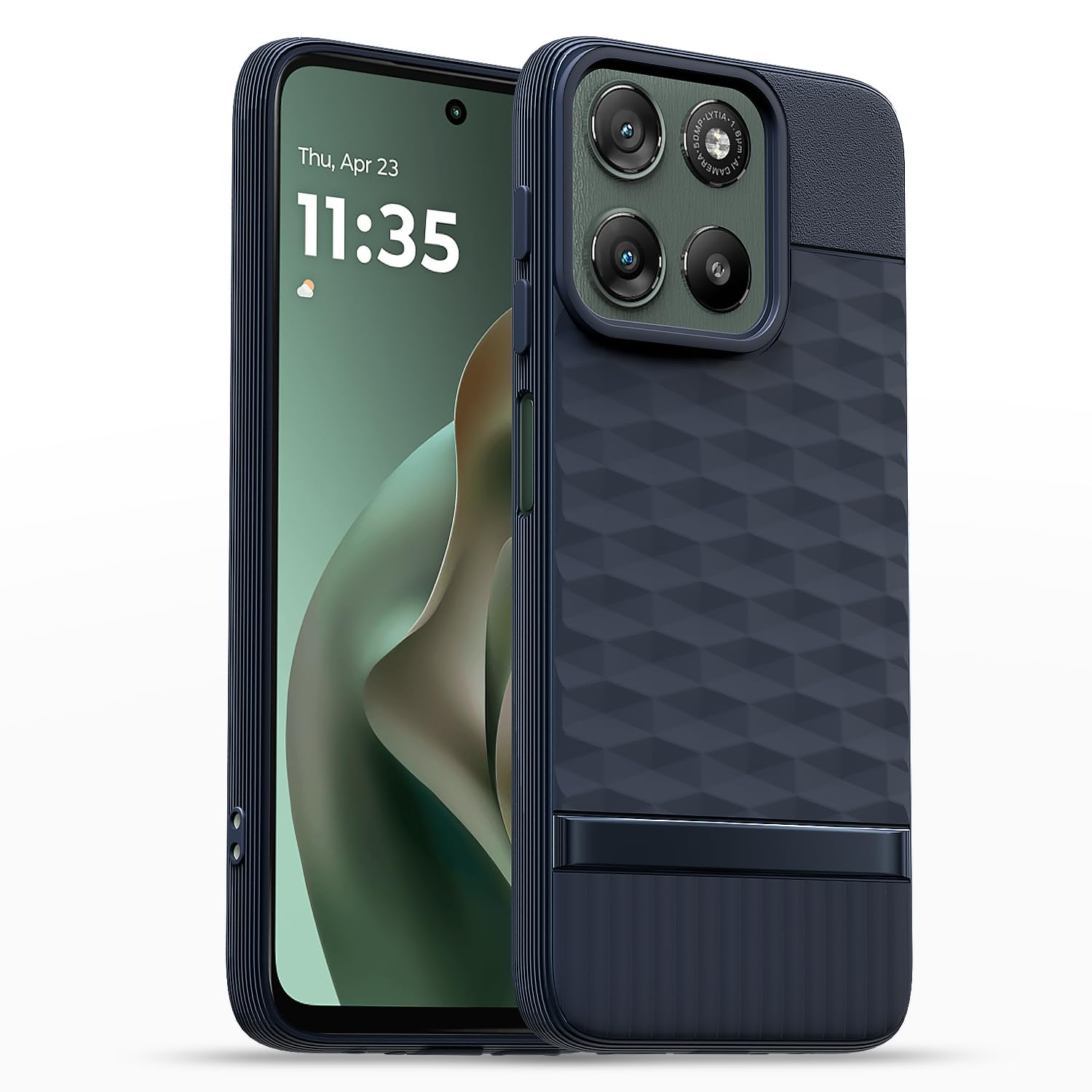 Pikkme Moto G67 Power/G57 Power 5G Silicone blue mobile back cover