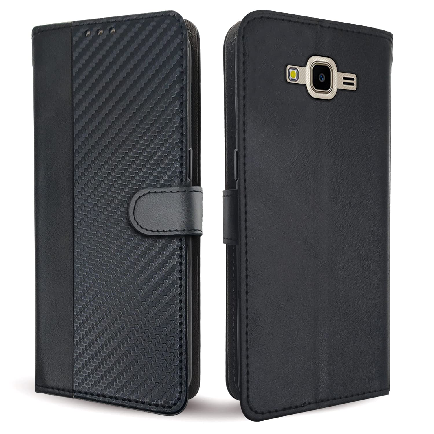 Black wallet flip cover for Samsung J7 – Pikkme