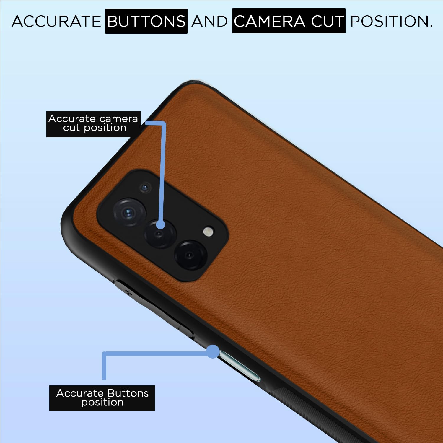 Oppo A74 5G Leather mobile cover in camel by Pikkme – photo 6