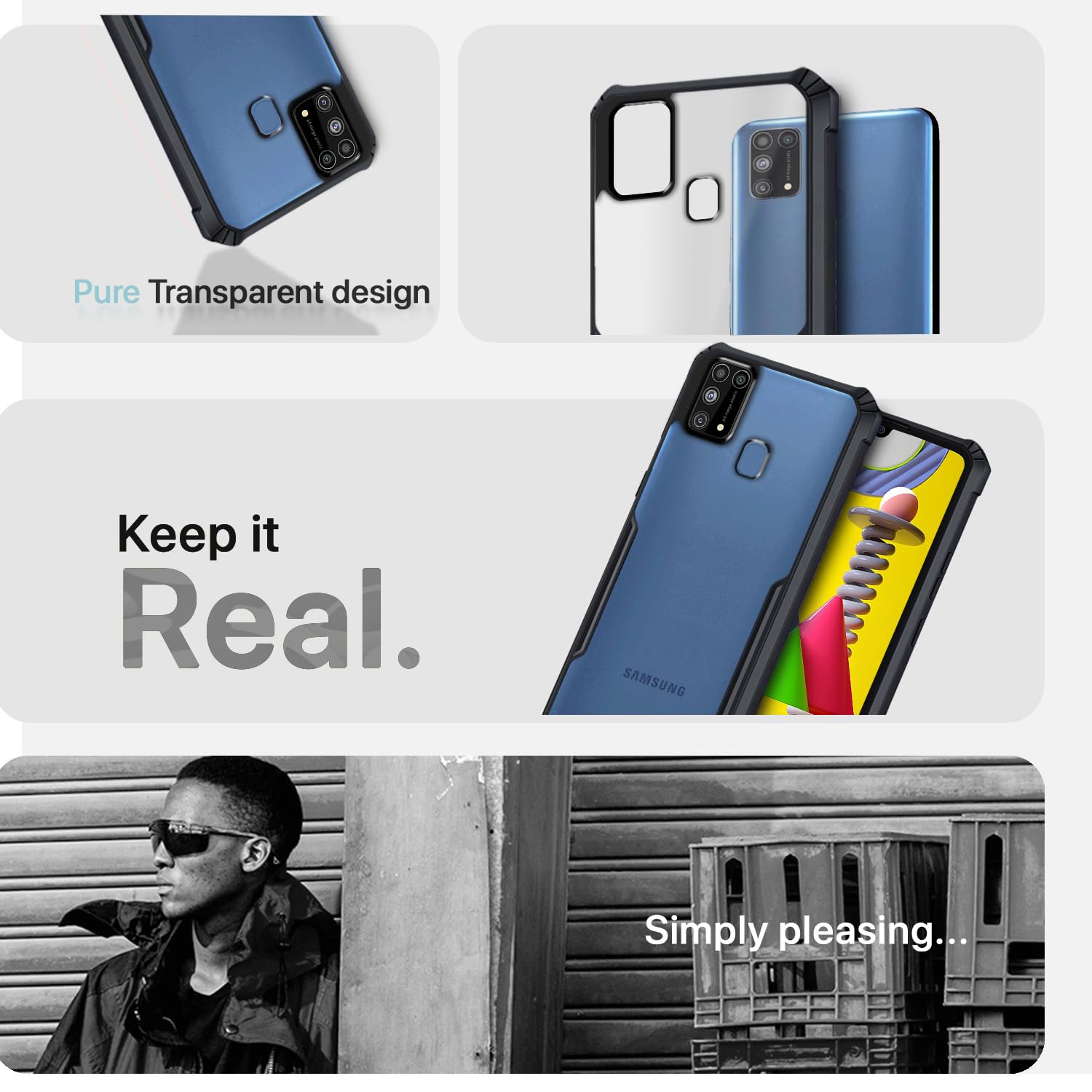 Pikkme Samsung Galaxy M31/M31 Prime/F41 Eagle Back Cover (Black)