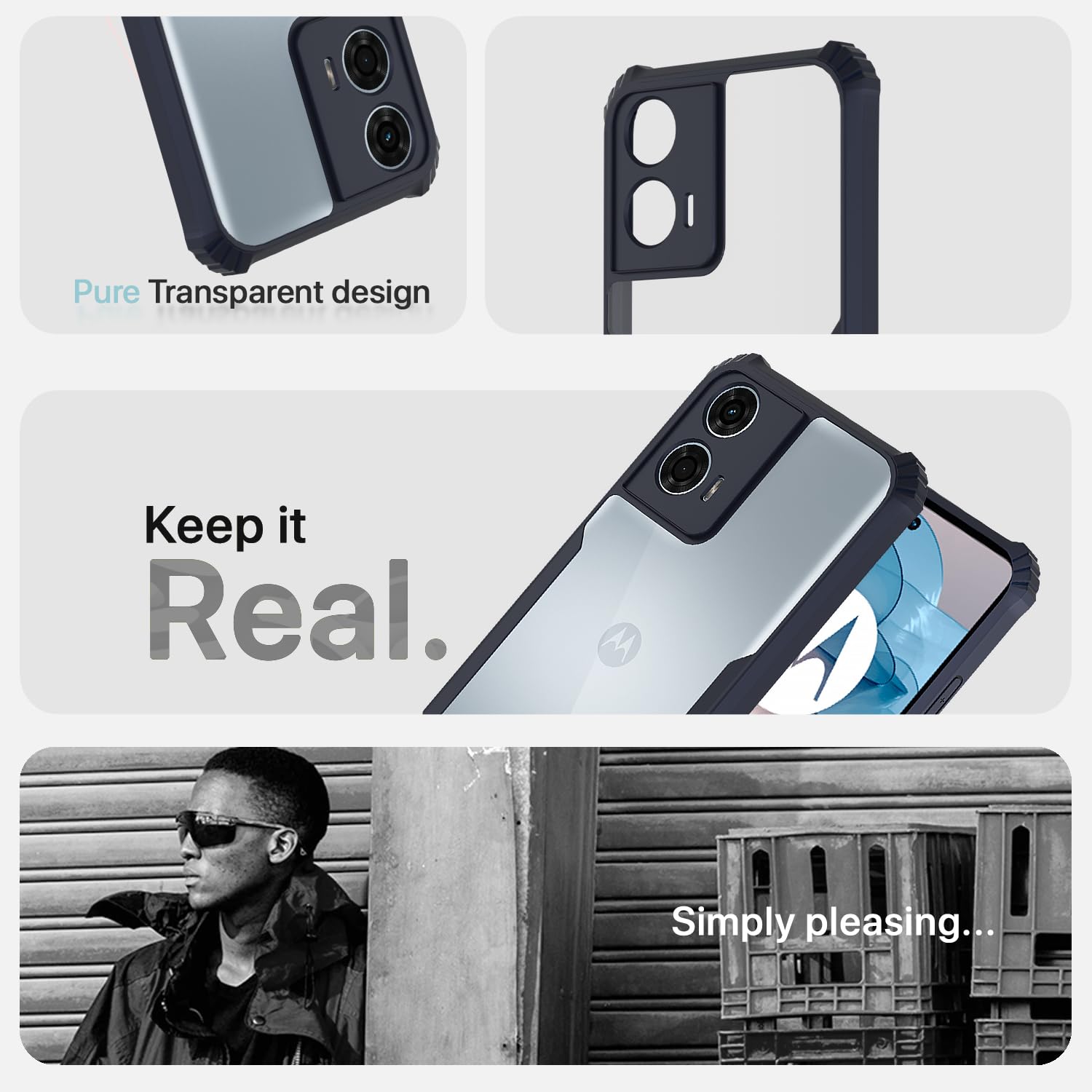 Blue Clear phone cover for Moto G24 Power – Pikkme – photo 4