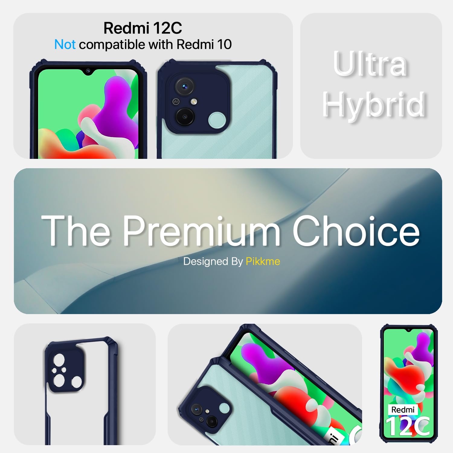 Blue mobile back cover for Redmi 12C/Poco C55 – Pikkme – photo 2
