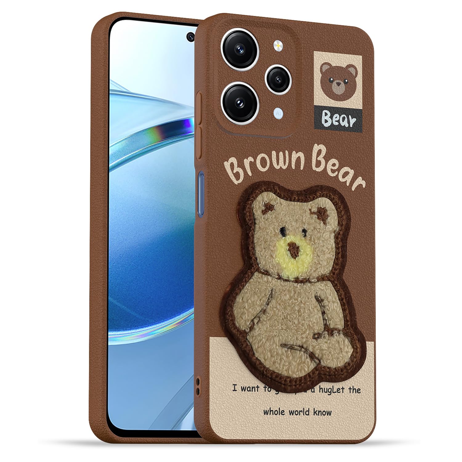 Brown mobile cover for Redmi 12 4G – Pikkme