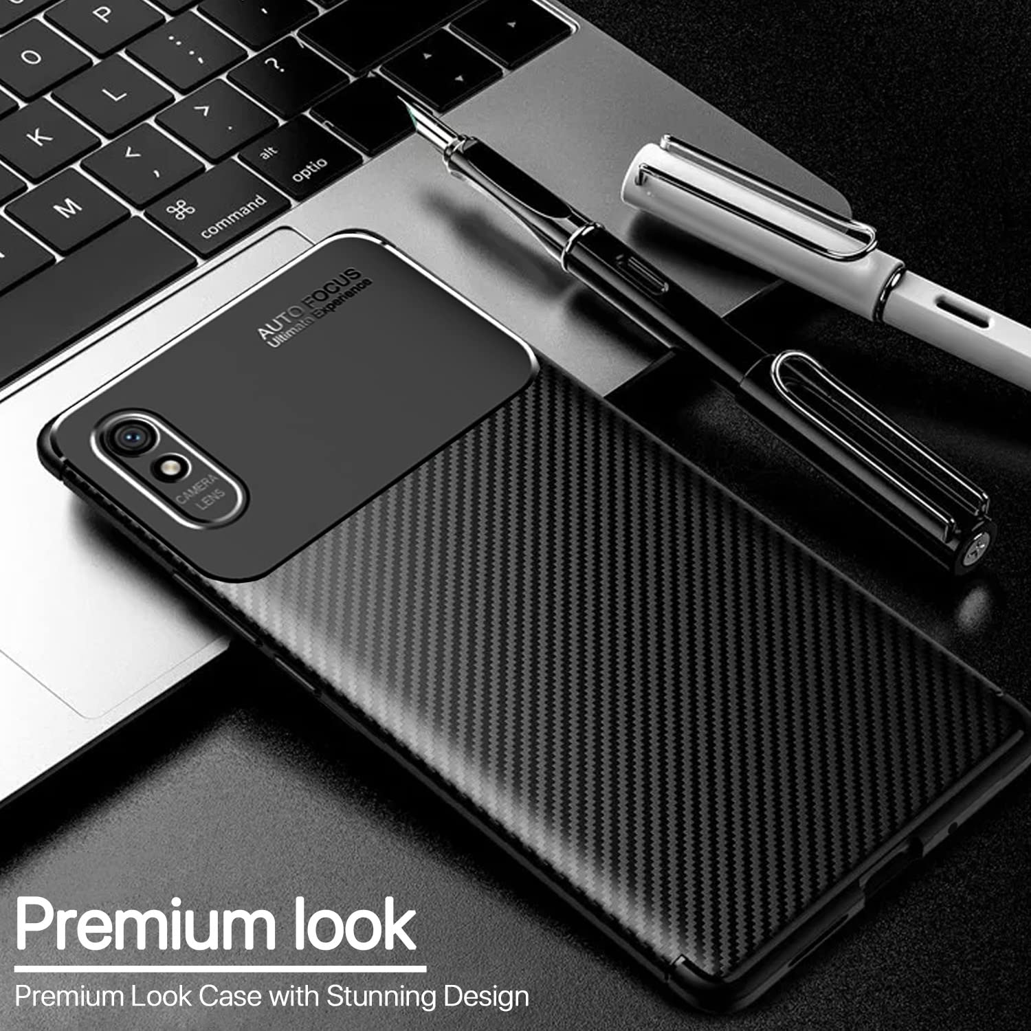 Black Carbon mobile back cover for Redmi 9A/9i/9A Sport – Pikkme – photo 3