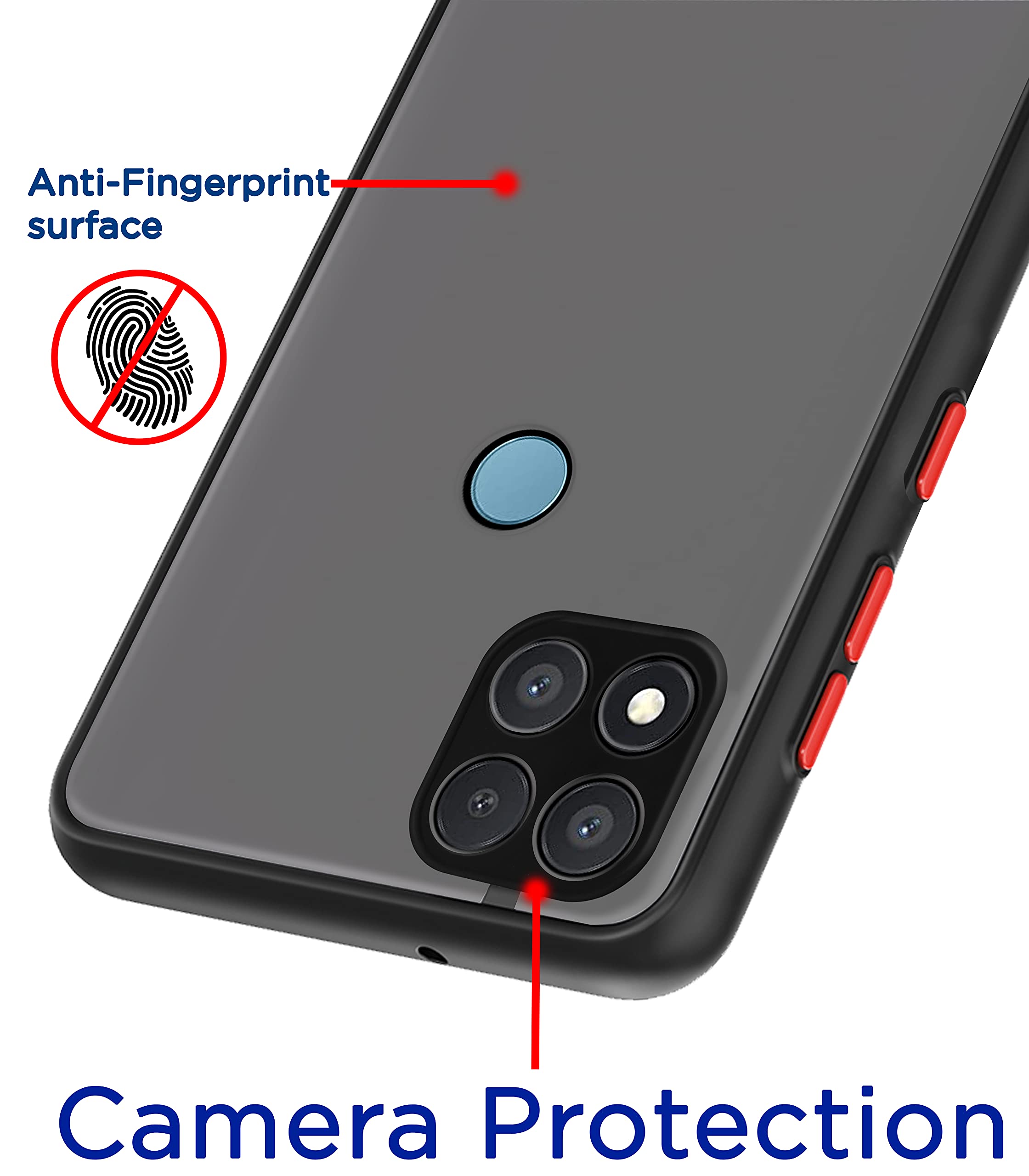Pikkme Redmi 10A/9, Poco C31 Matte black back cover – photo 2