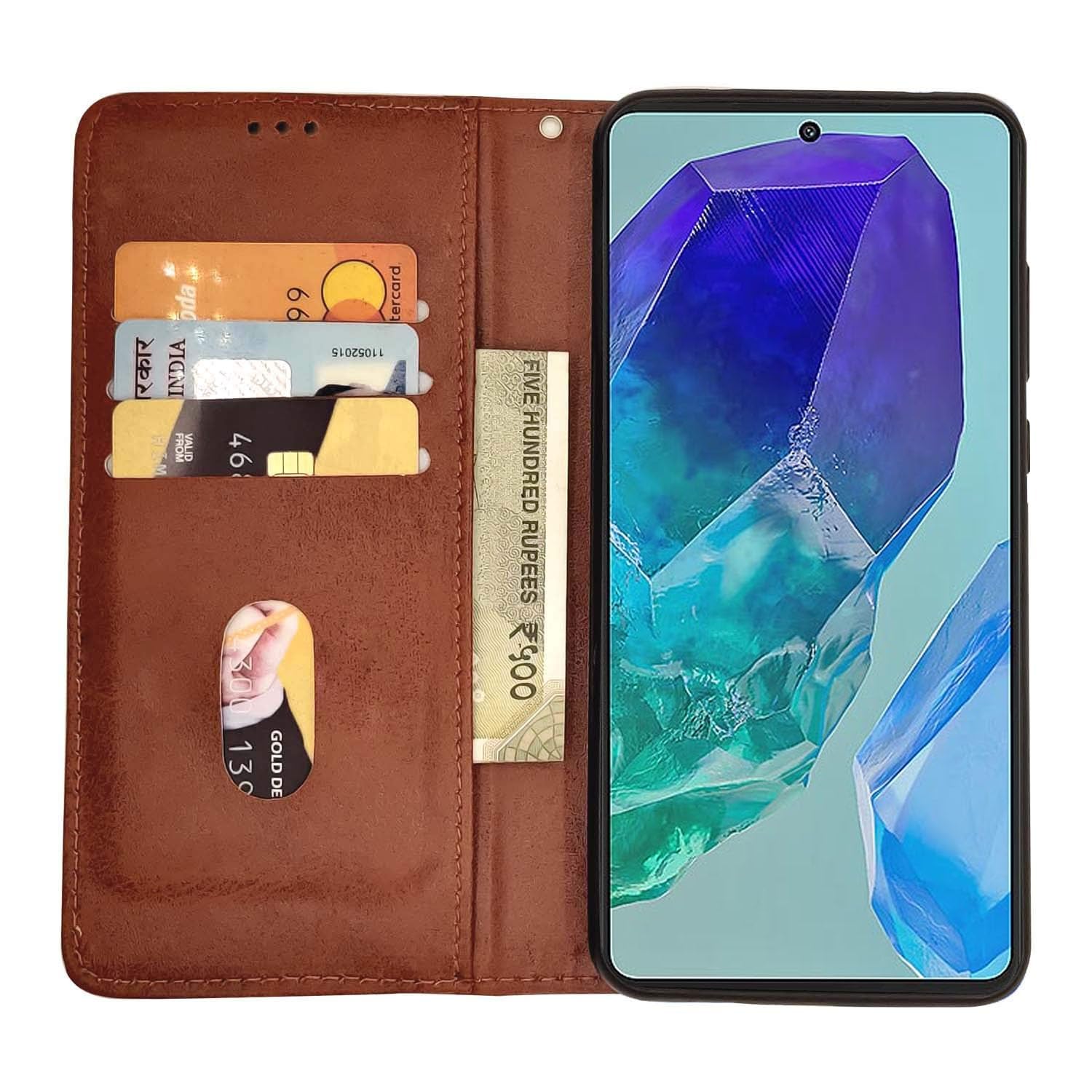 Brown Magnetic flip cover for Samsung M55/M55s/F55 5G – Pikkme – photo 2