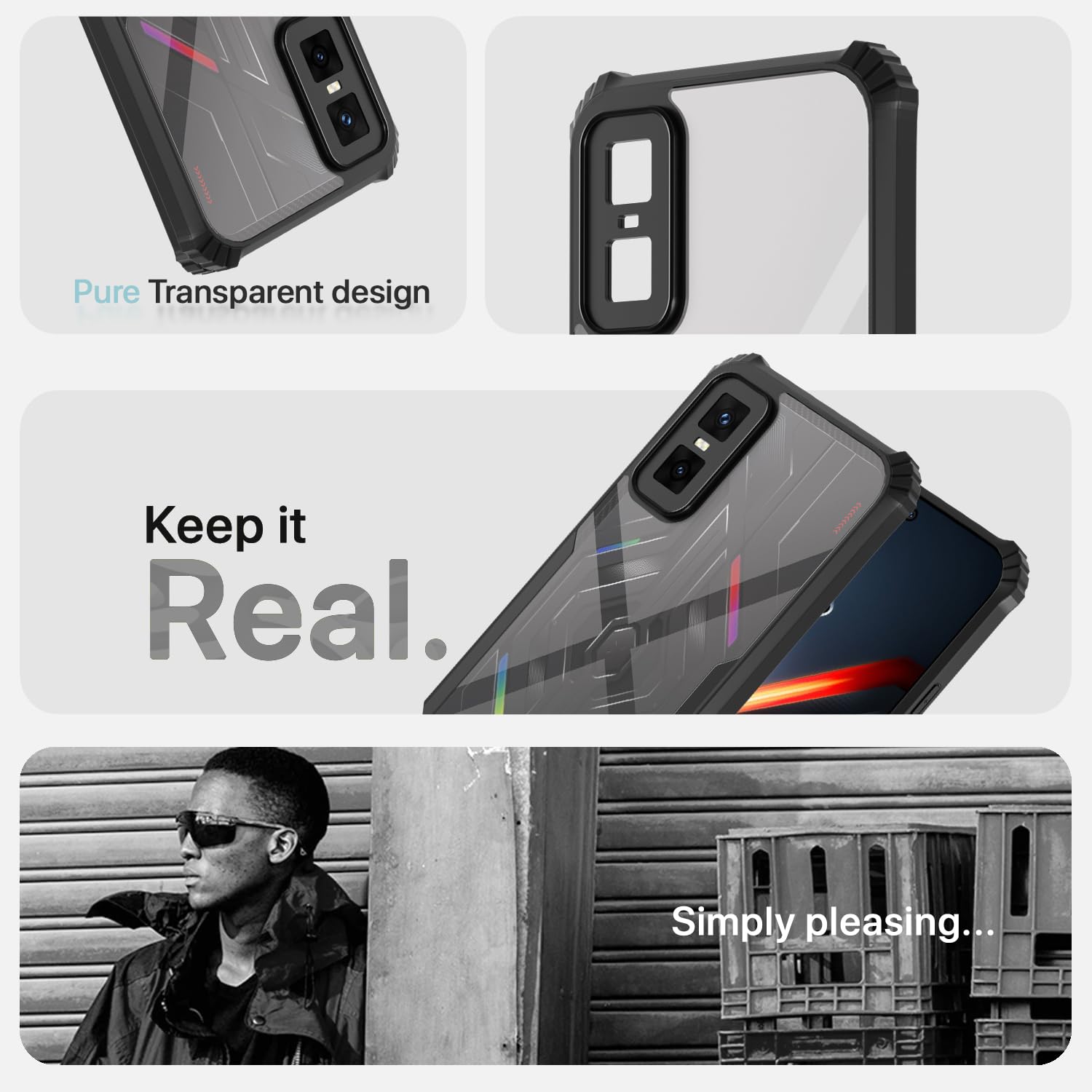 Pikkme Infinix GT 30 Pro 5G Eagle Crystal Clear Transparent Back Cover (Black)