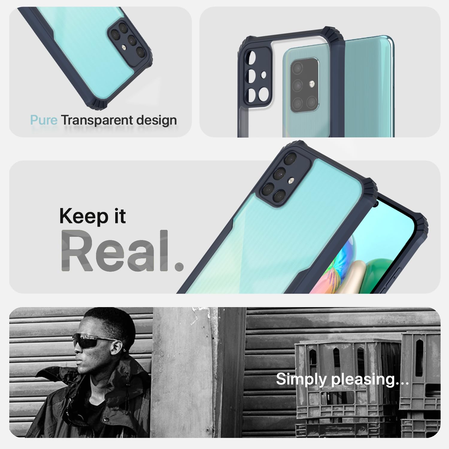 Samsung A71 mobile back cover in blue by Pikkme – photo 4