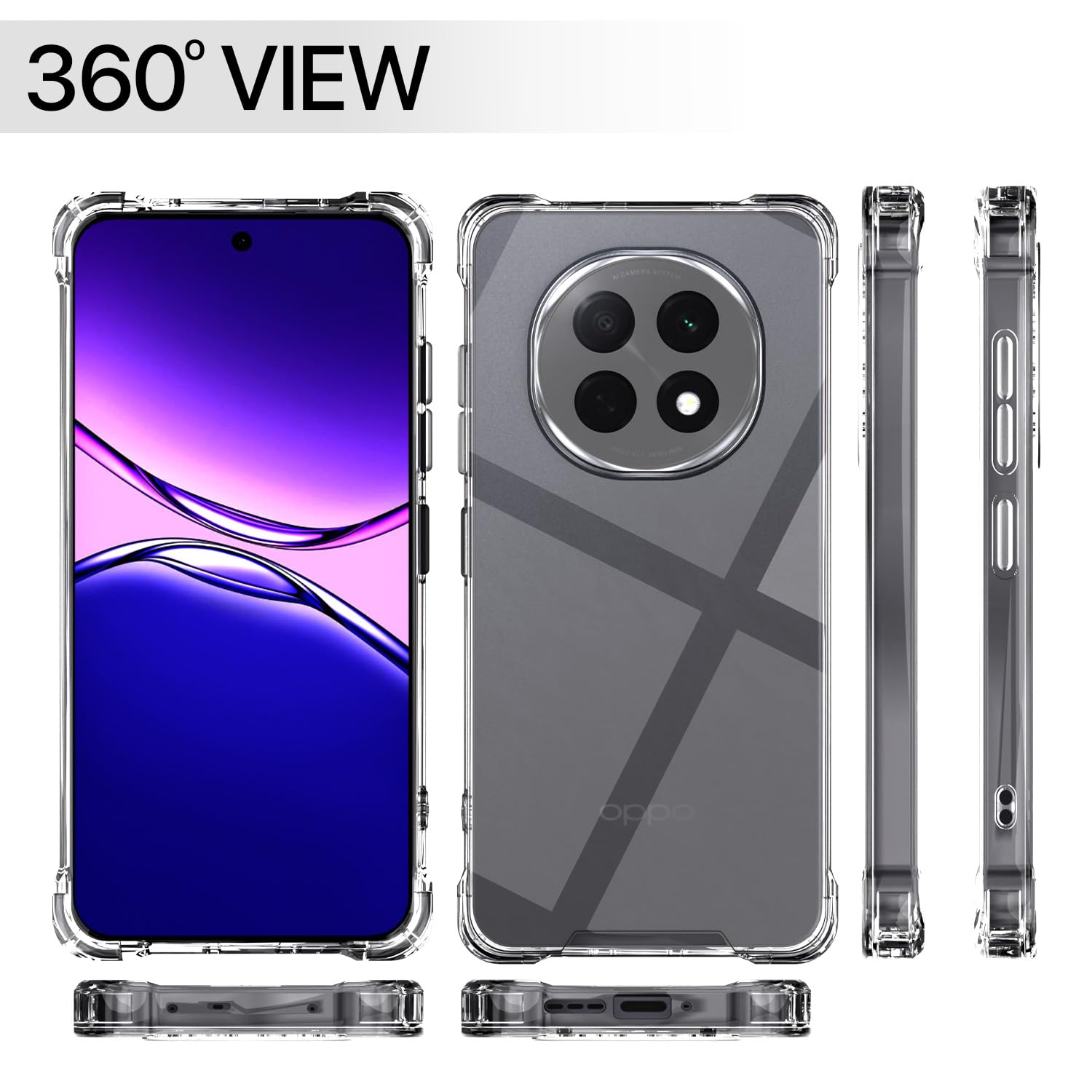Pikkme Oppo F29 Pro 5G PC + TPU Clear Transparent Back Cover (Transparent)