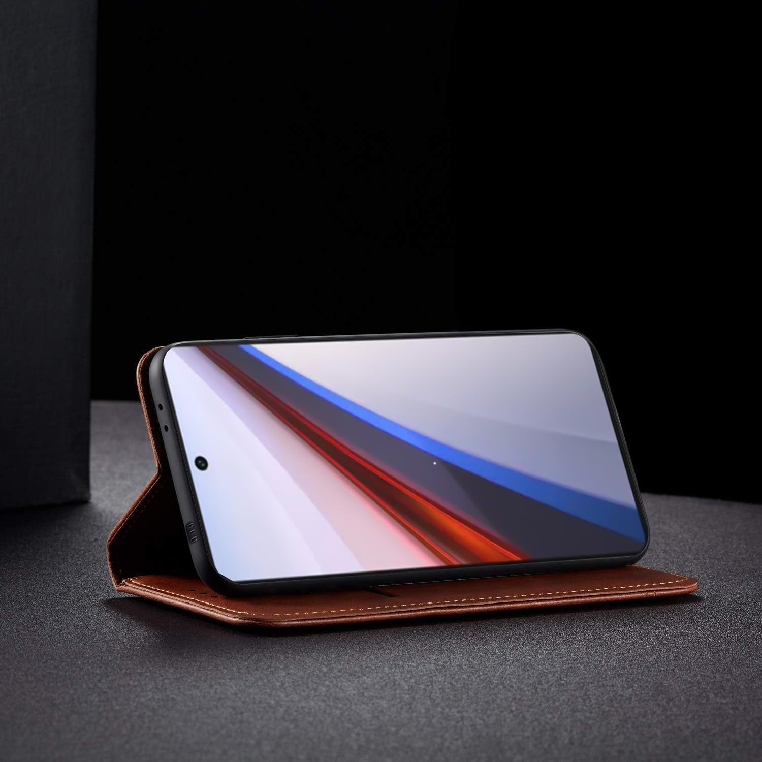 Pikkme iQOO 12 5G Magnetic brown flip cover – photo 6