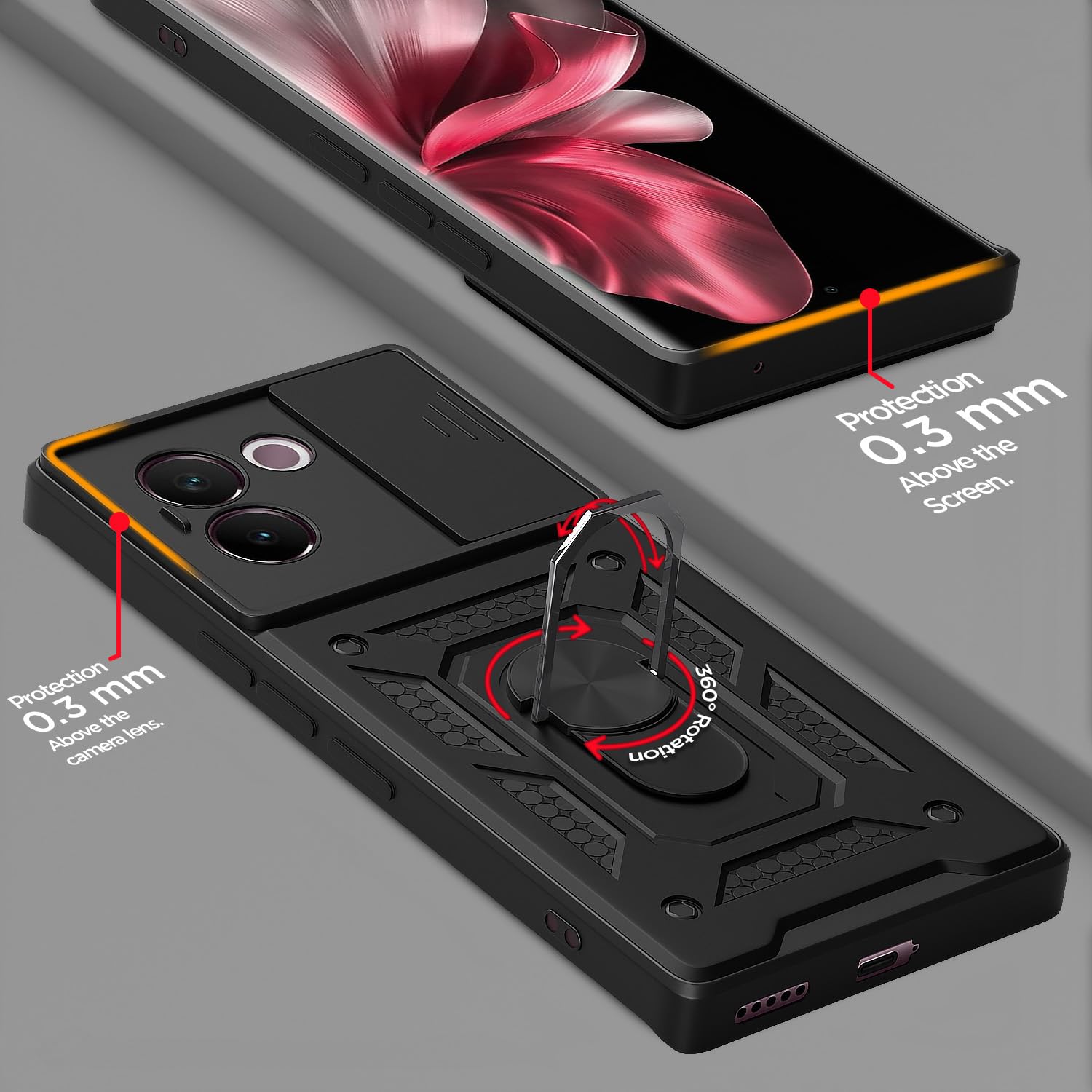 Pikkme Vivo V30e 5G black mobile cover – photo 4