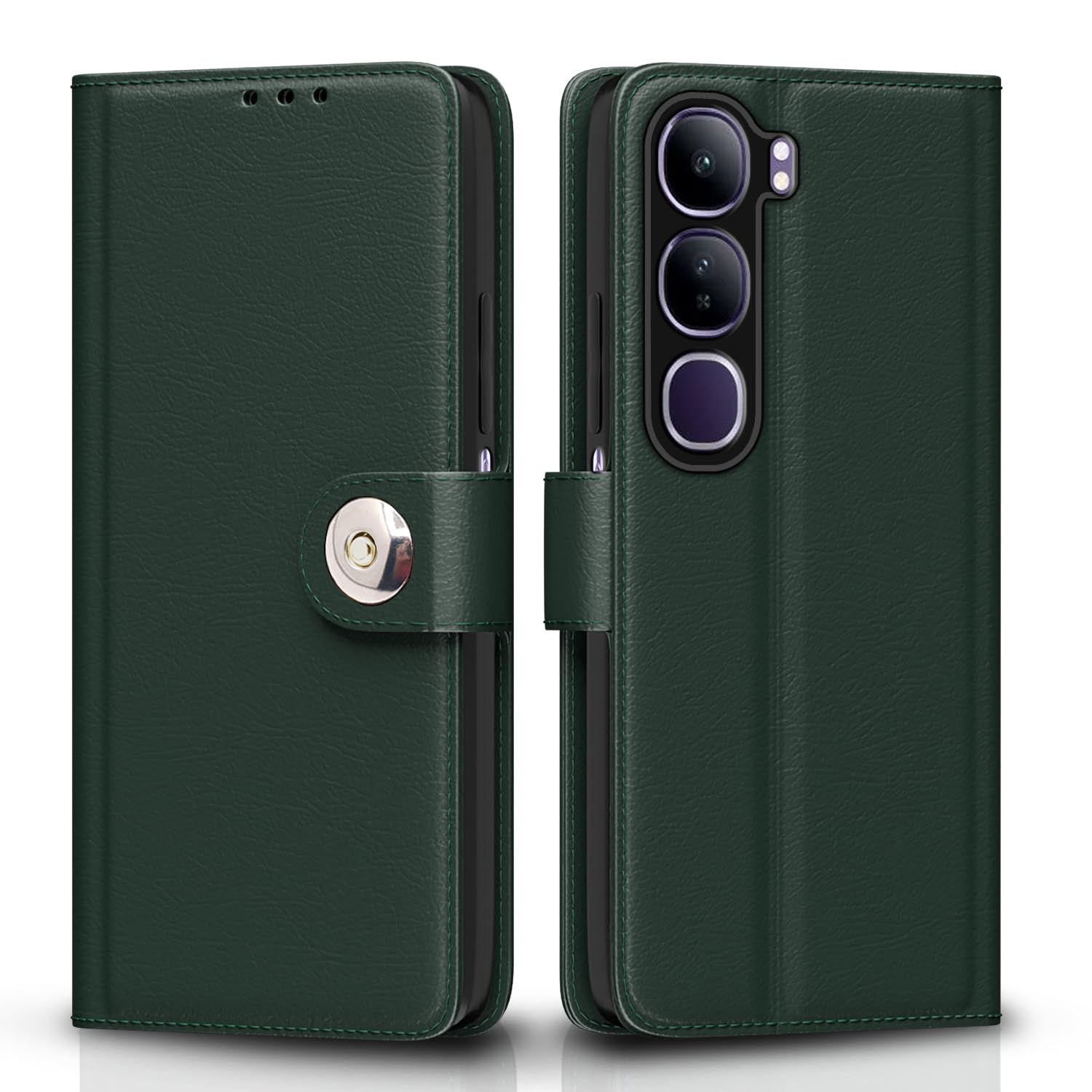 Green mobile flip cover for Vivo Y300 5G – Pikkme