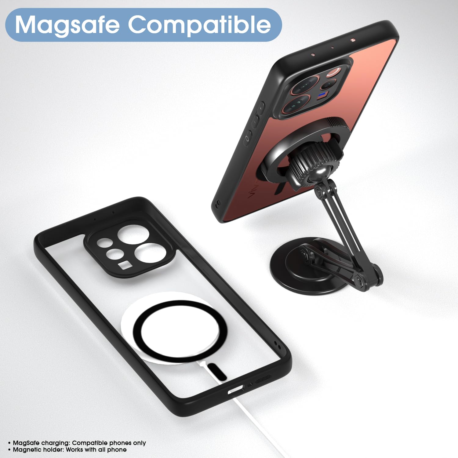 Vivo V70 5G MagSafe back cover in black mag-safe by Pikkme – photo 7