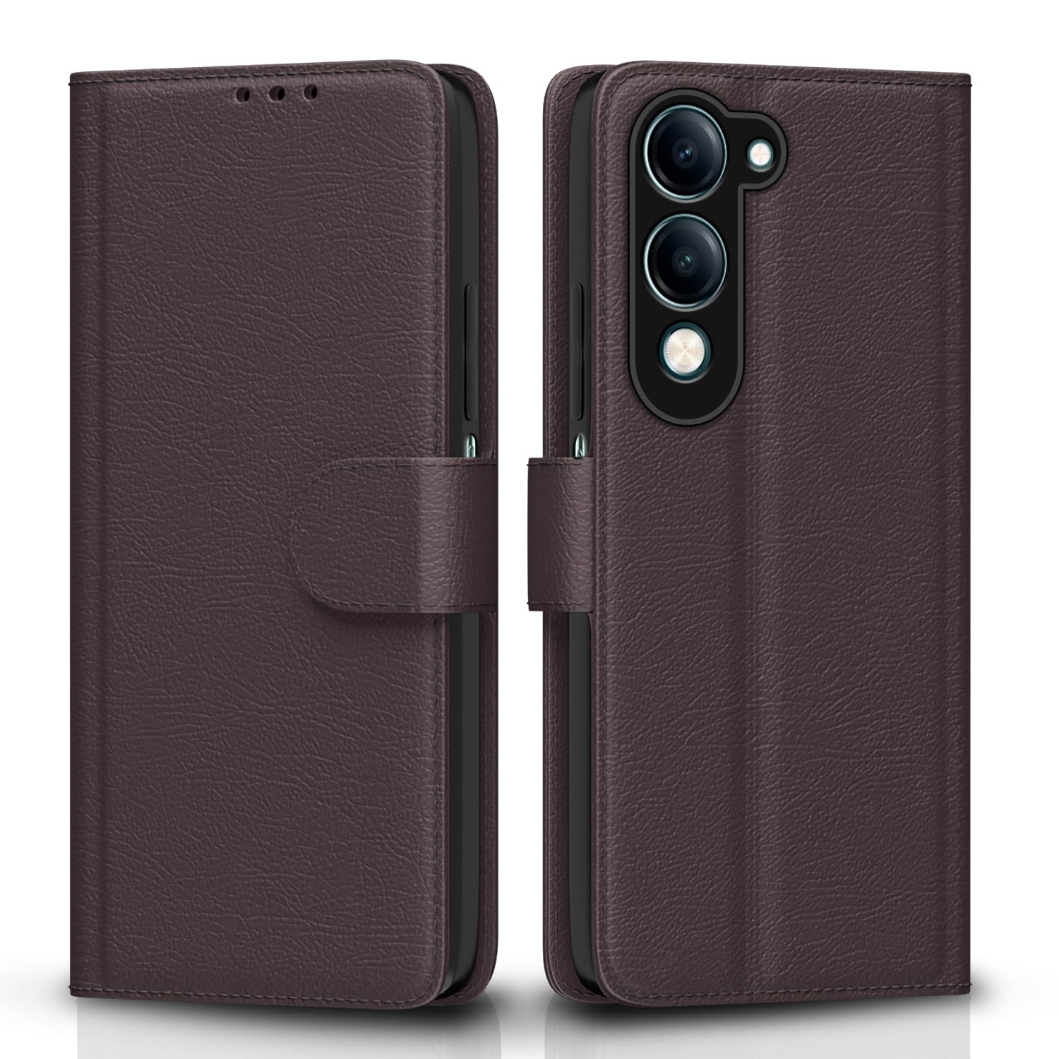 Pikkme Vivo Y19e / Y04 4G / Y29s 5G Vintage Flip Cover - Coffee