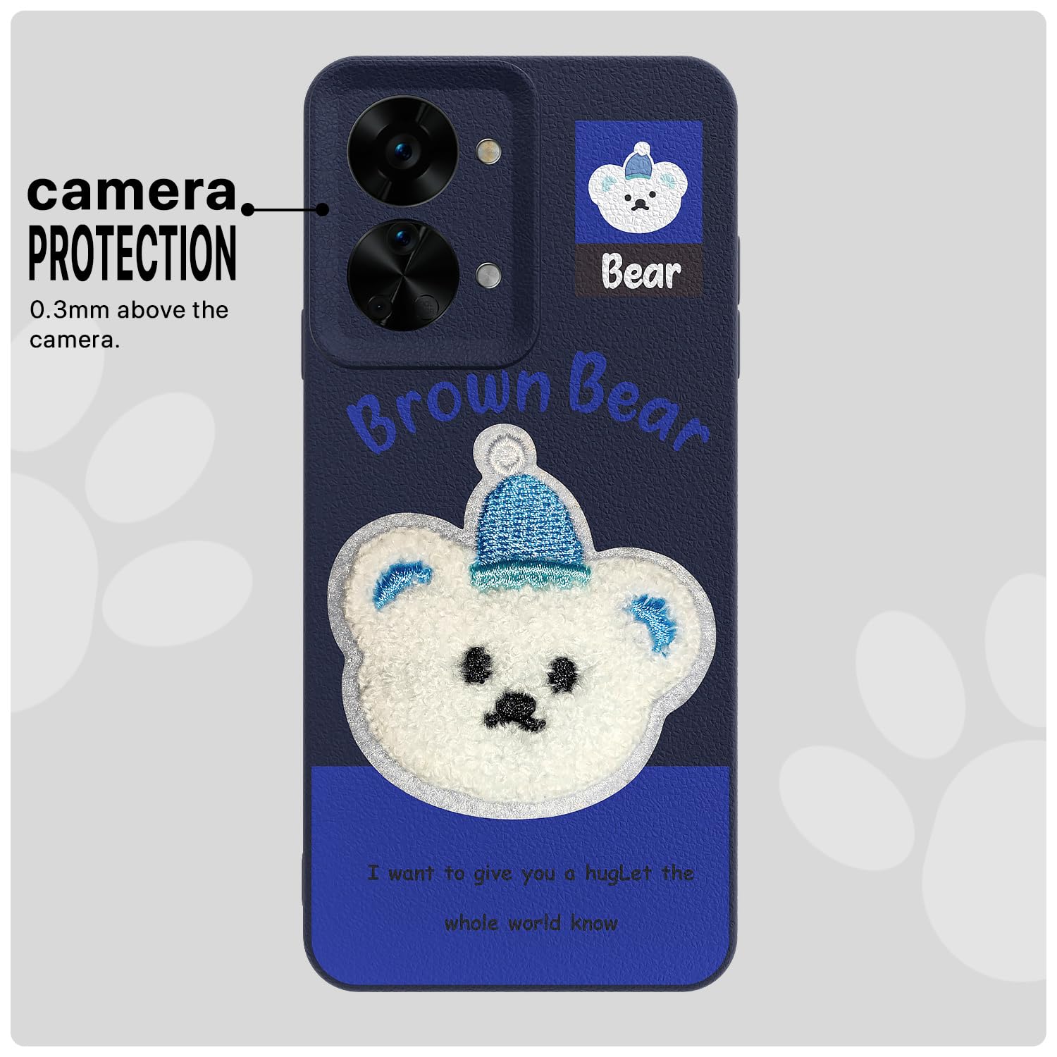OnePlus Nord 2T 5G Plush Patch back cover in blue by Pikkme – photo 6