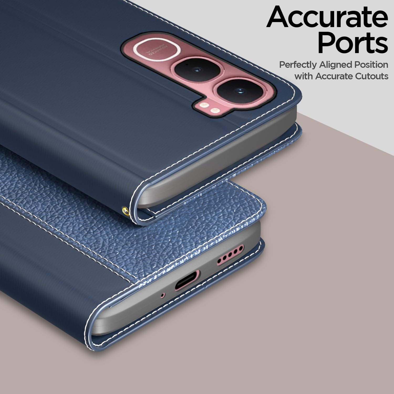 Blue wallet flip cover for Vivo Y31 5G – Pikkme – photo 2