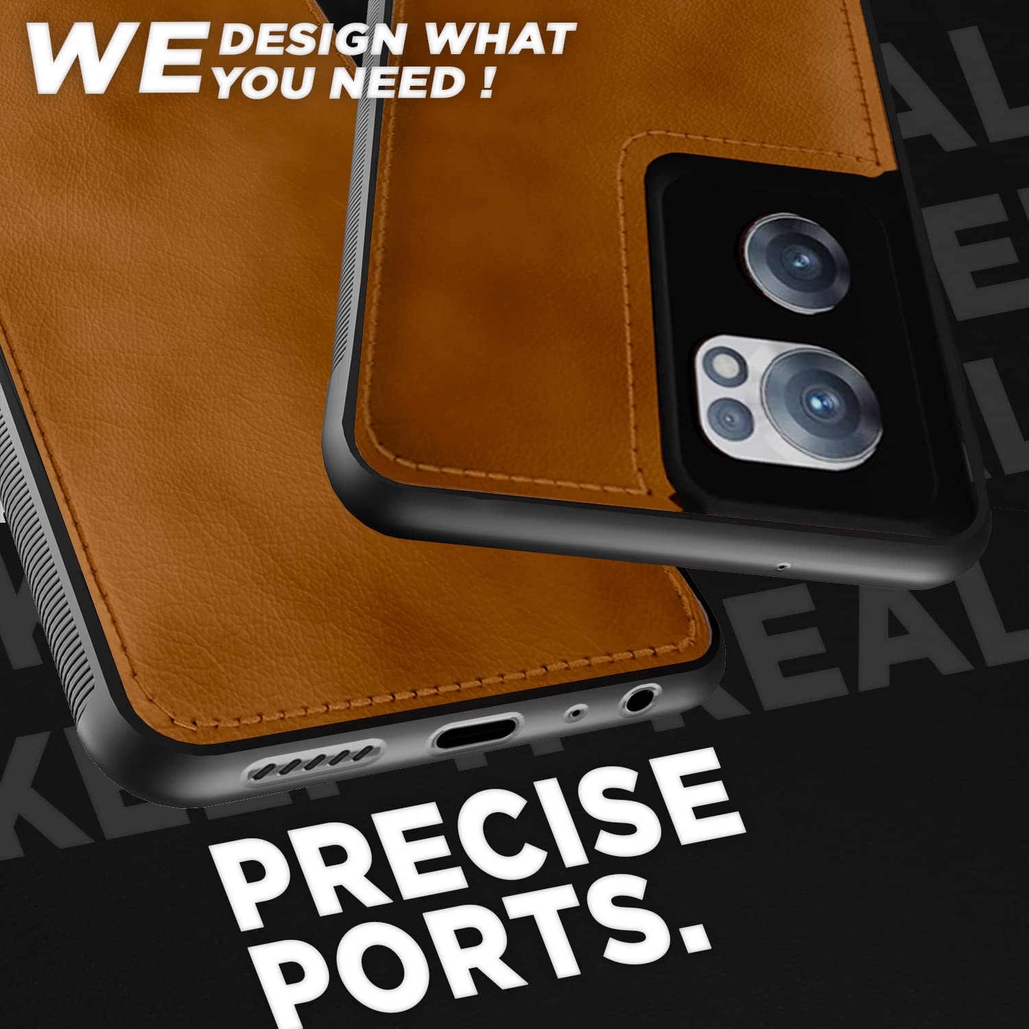 Pikkme OnePlus Nord CE 2 5G Leather brown mobile back cover – photo 4