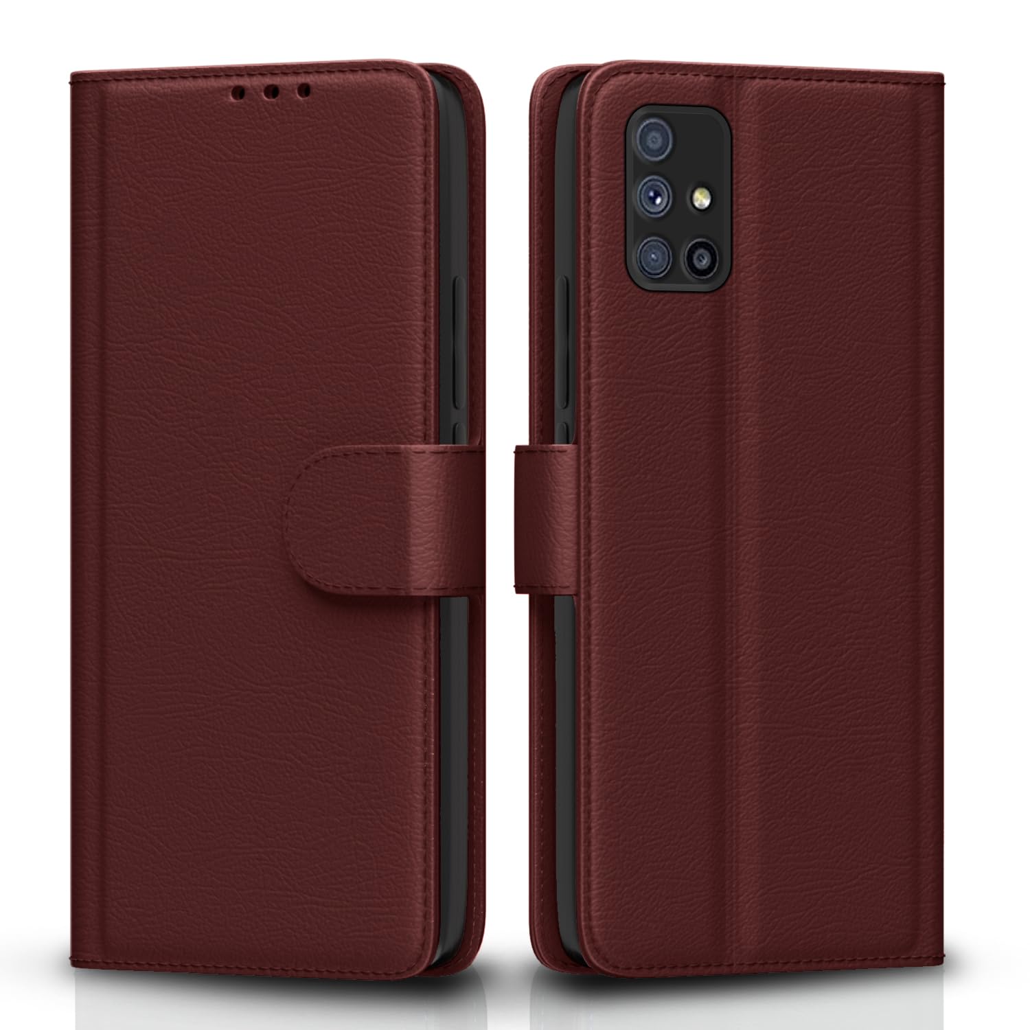 Brown Wallet mobile flip cover for Samsung A71 – Pikkme