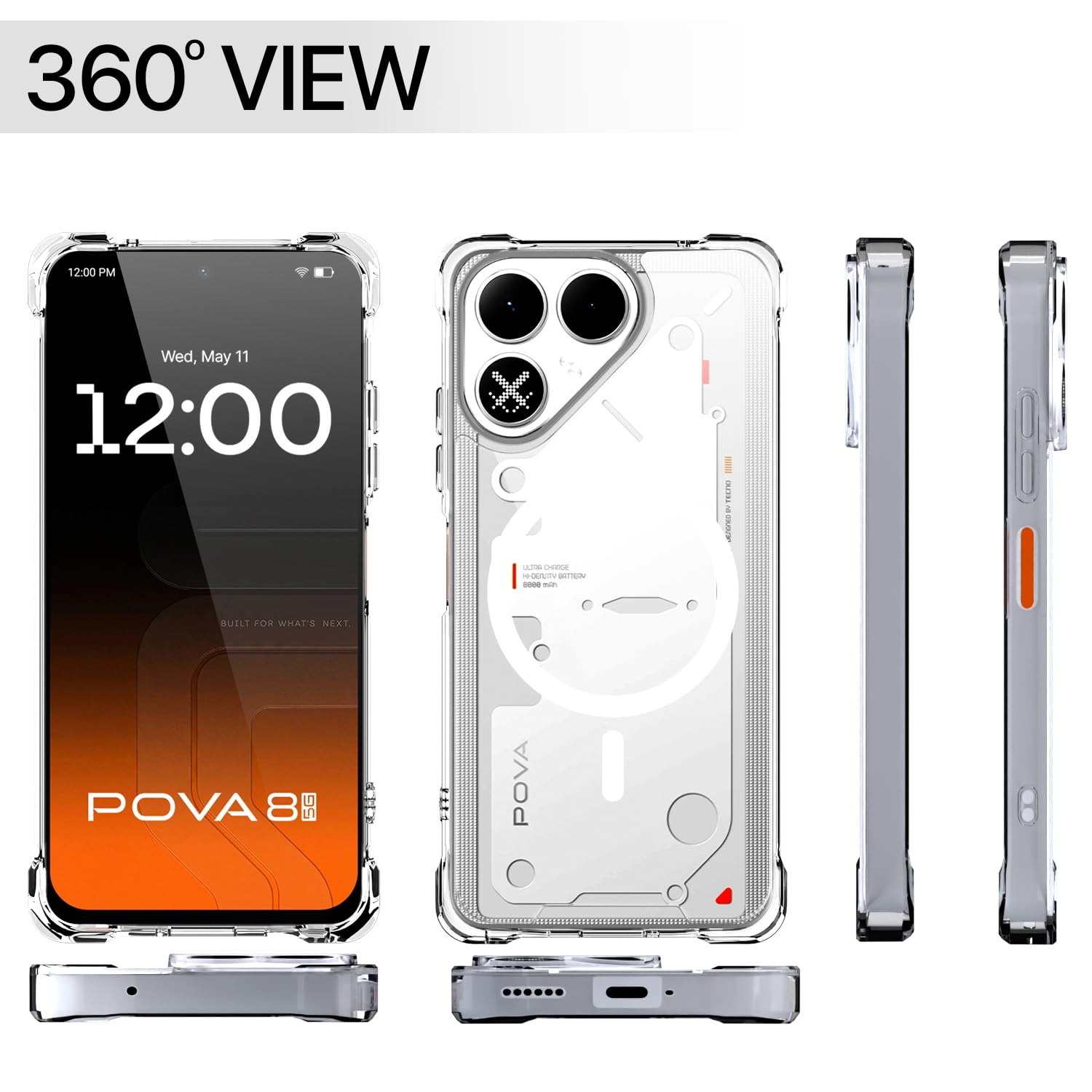 Transparent mag-safe mobile back cover for Tecno Pova 8 5G – Pikkme – photo 7
