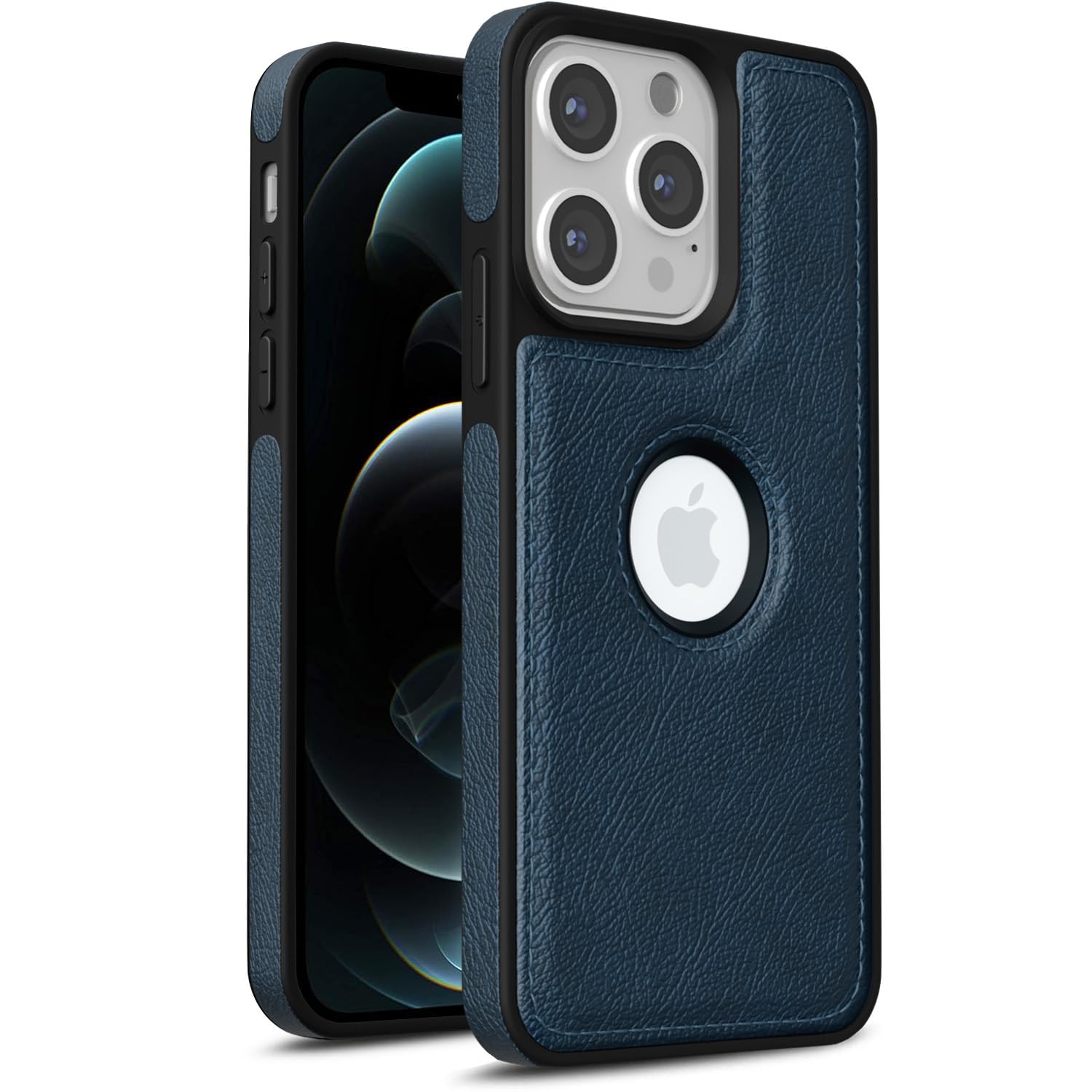 iPhone 12 Pro Max LeatherBack Back Cover – Blue