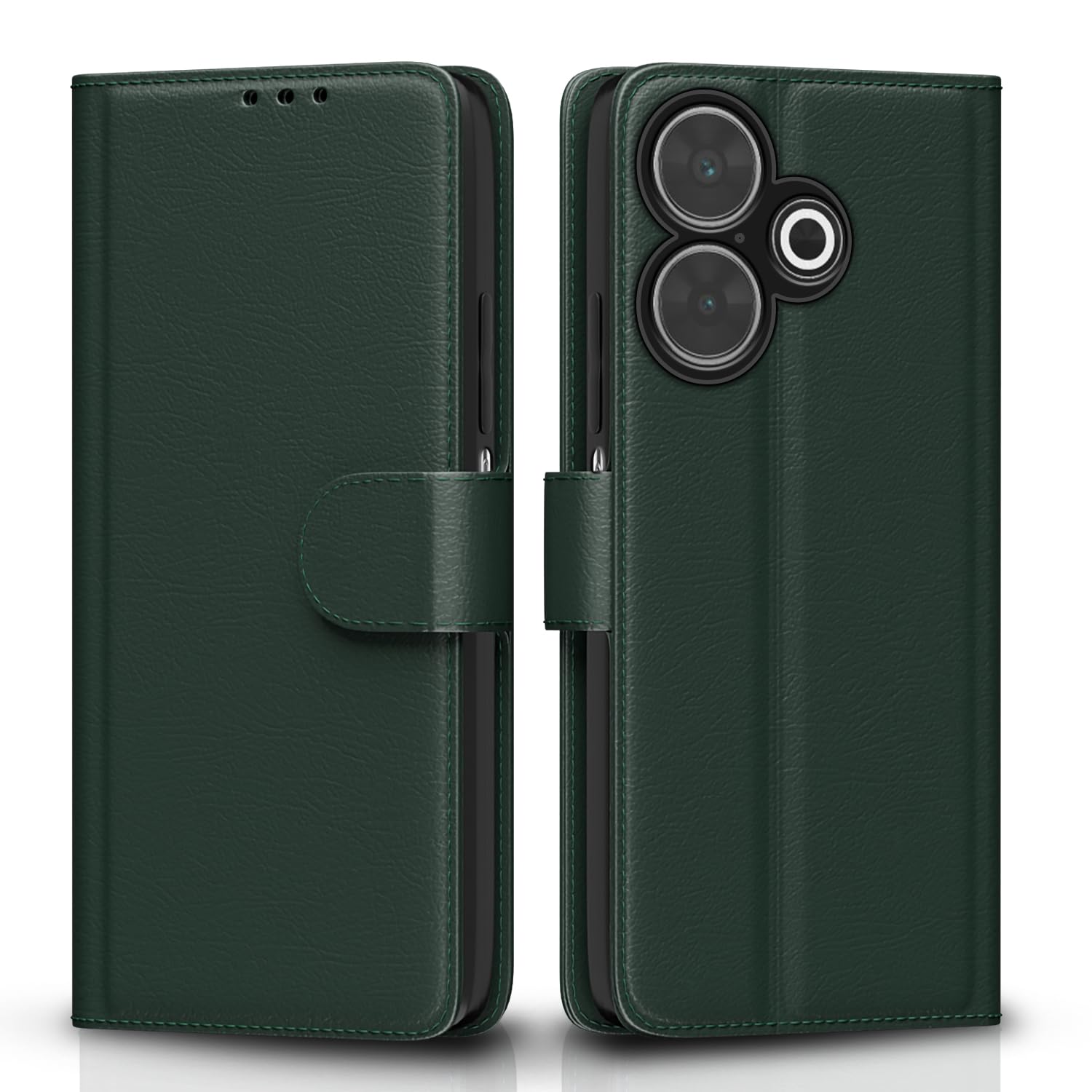 Pikkme Redmi 13/Poco M6 Plus 5G Wallet green wallet flip cover