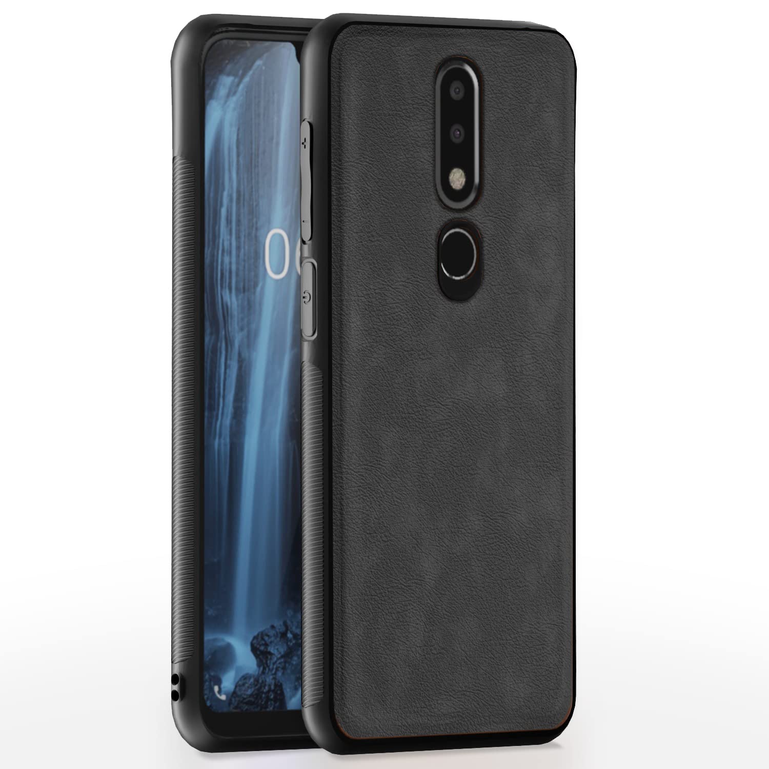 Grey Leather phone cover for Nokia 6.1 Plus – Pikkme