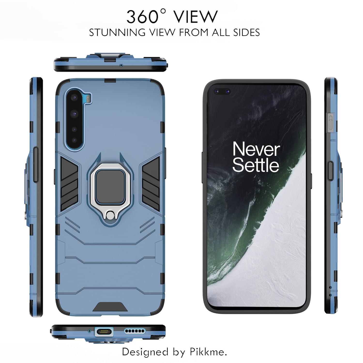 Blue D5 Tough Armor phone cover for OnePlus Nord (2020) – Pikkme – photo 3