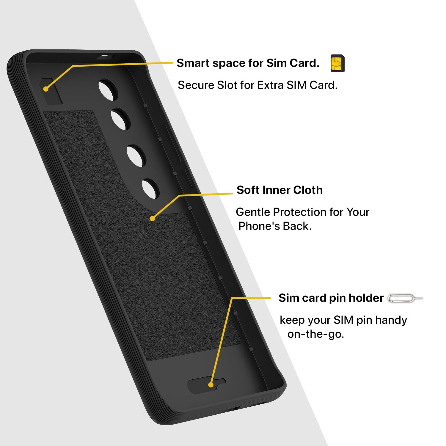 Pikkme Vivo V40 5G / V40 Pro 5G / T3 Ultra 5G Gencase Back Cover (Black)