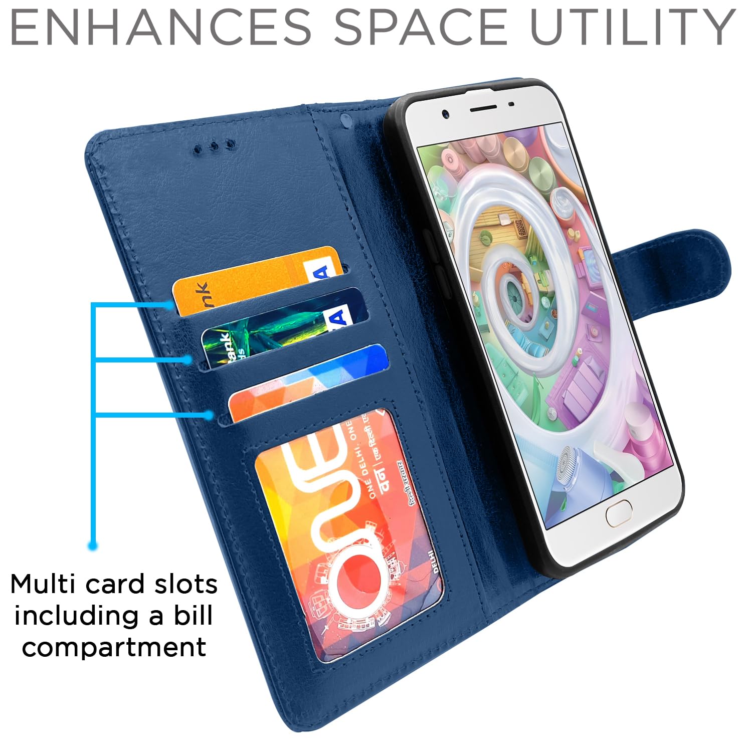 Blue Wallet flip case for Oppo F1s – Pikkme – photo 4