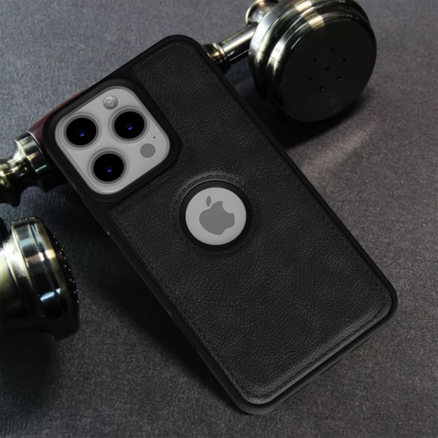 Pikkme iPhone 16 Pro Max Flexible Pu Leather Back Case | Black
