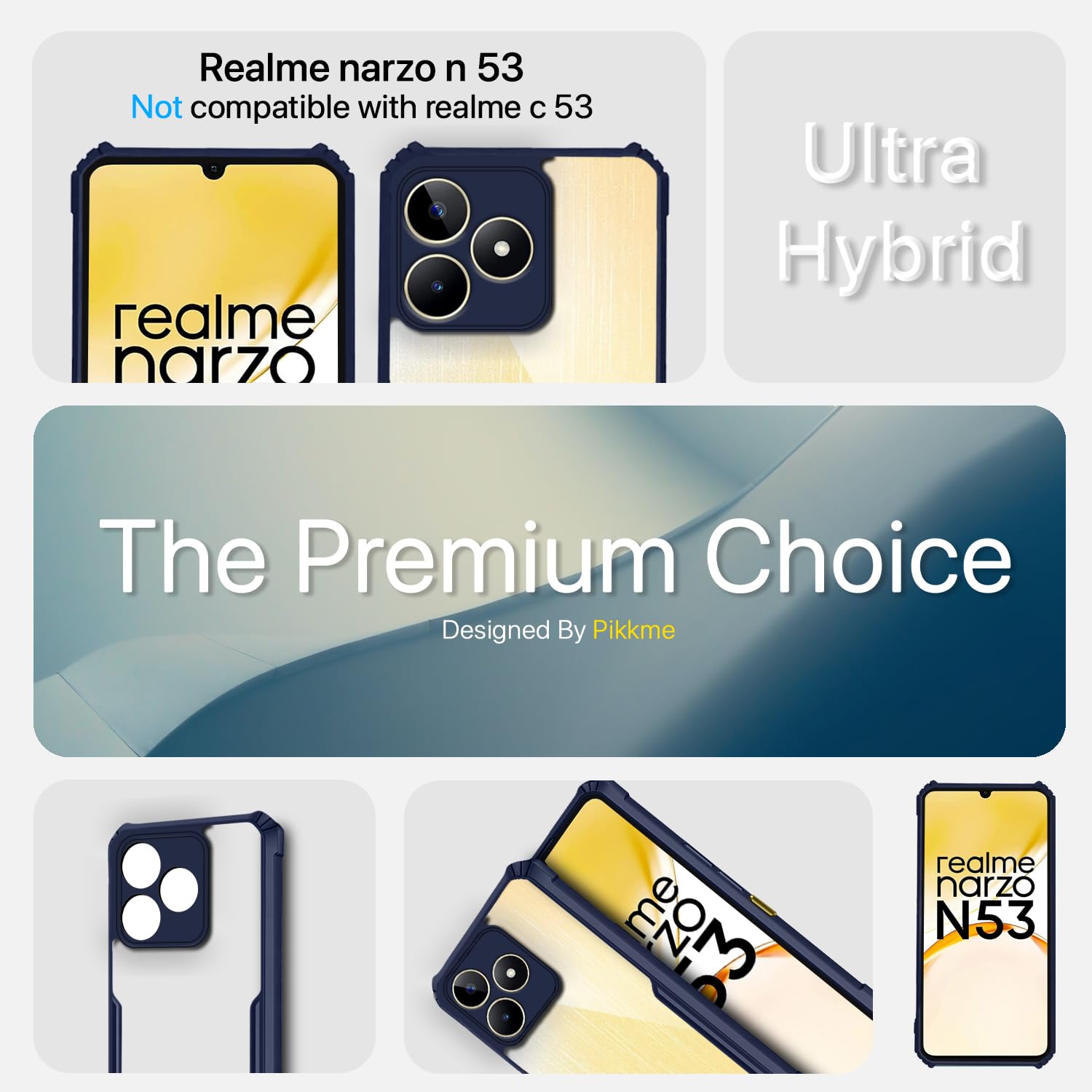 Pikkme Realme Narzo N53 blue mobile cover – photo 2