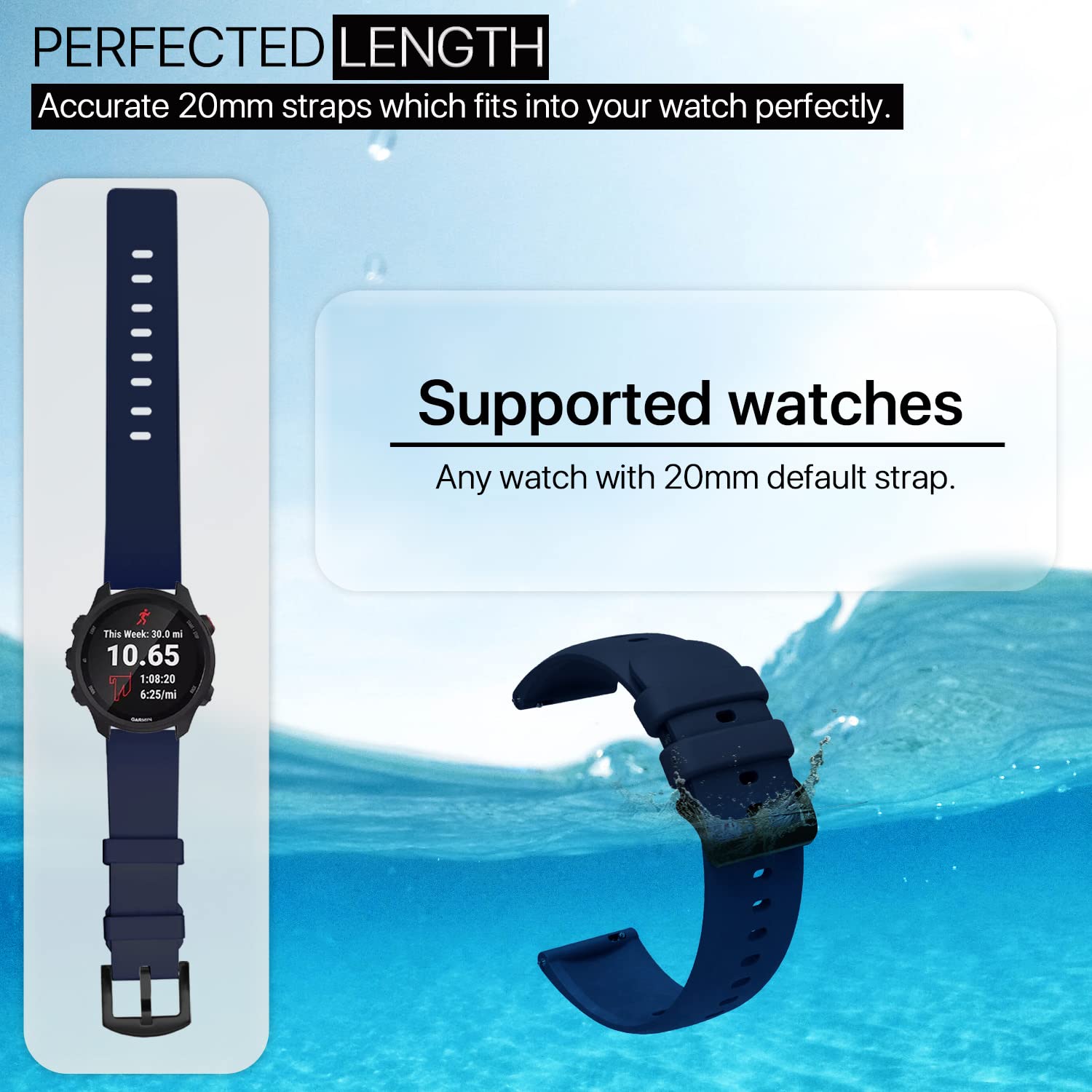 Pikkme Black Hook Strap Compatible with (Dark Blue) – photo 5