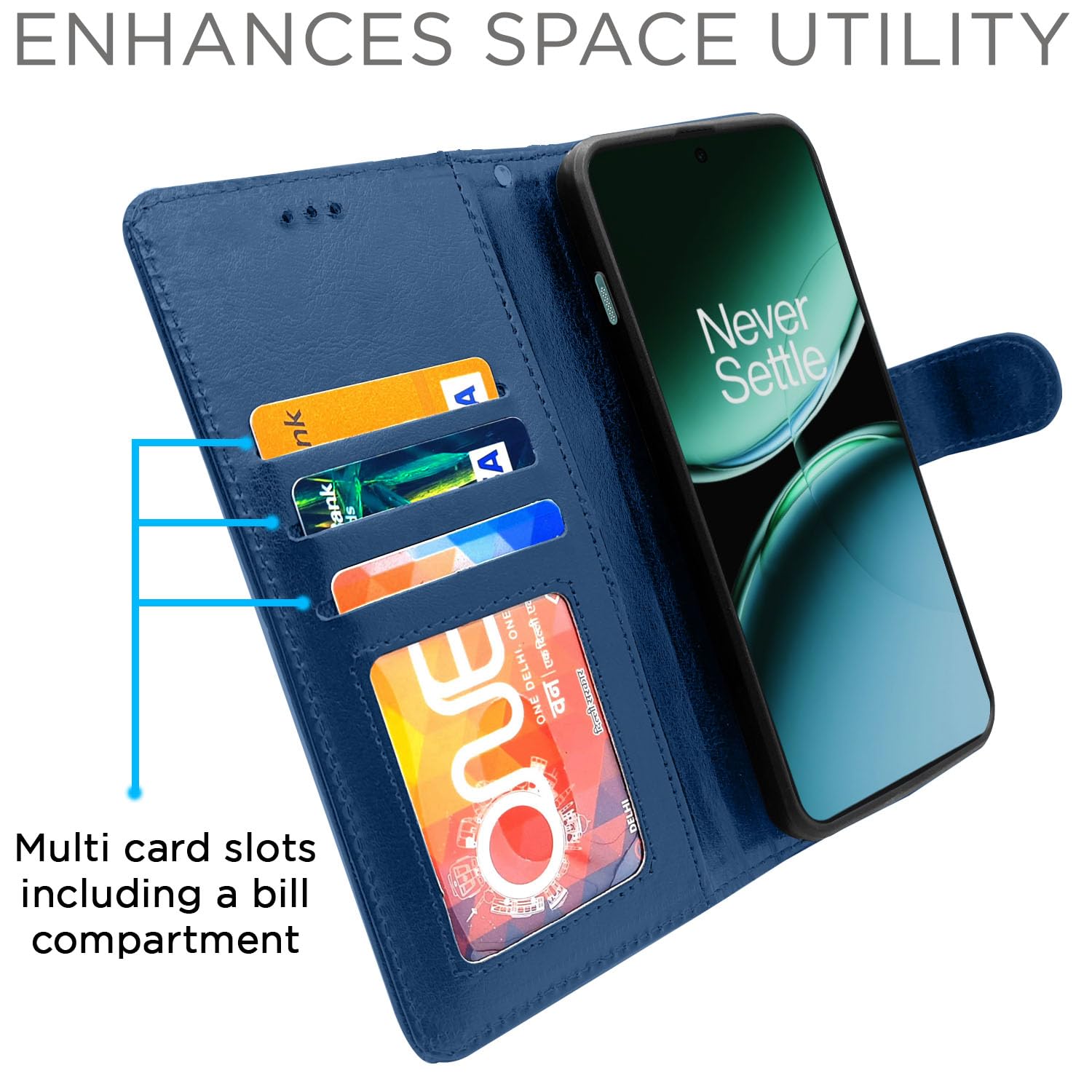 Pikkme OnePlus Nord 4 5G Vintage Flip Cover (Blue)