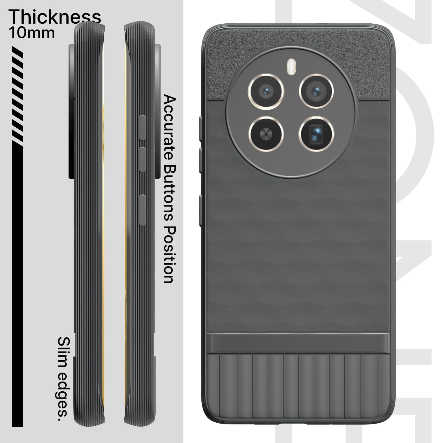 Pikkme Realme 12 Pro 5G / Realme 12 Pro Plus 5G Gencase Back Cover (Grey)