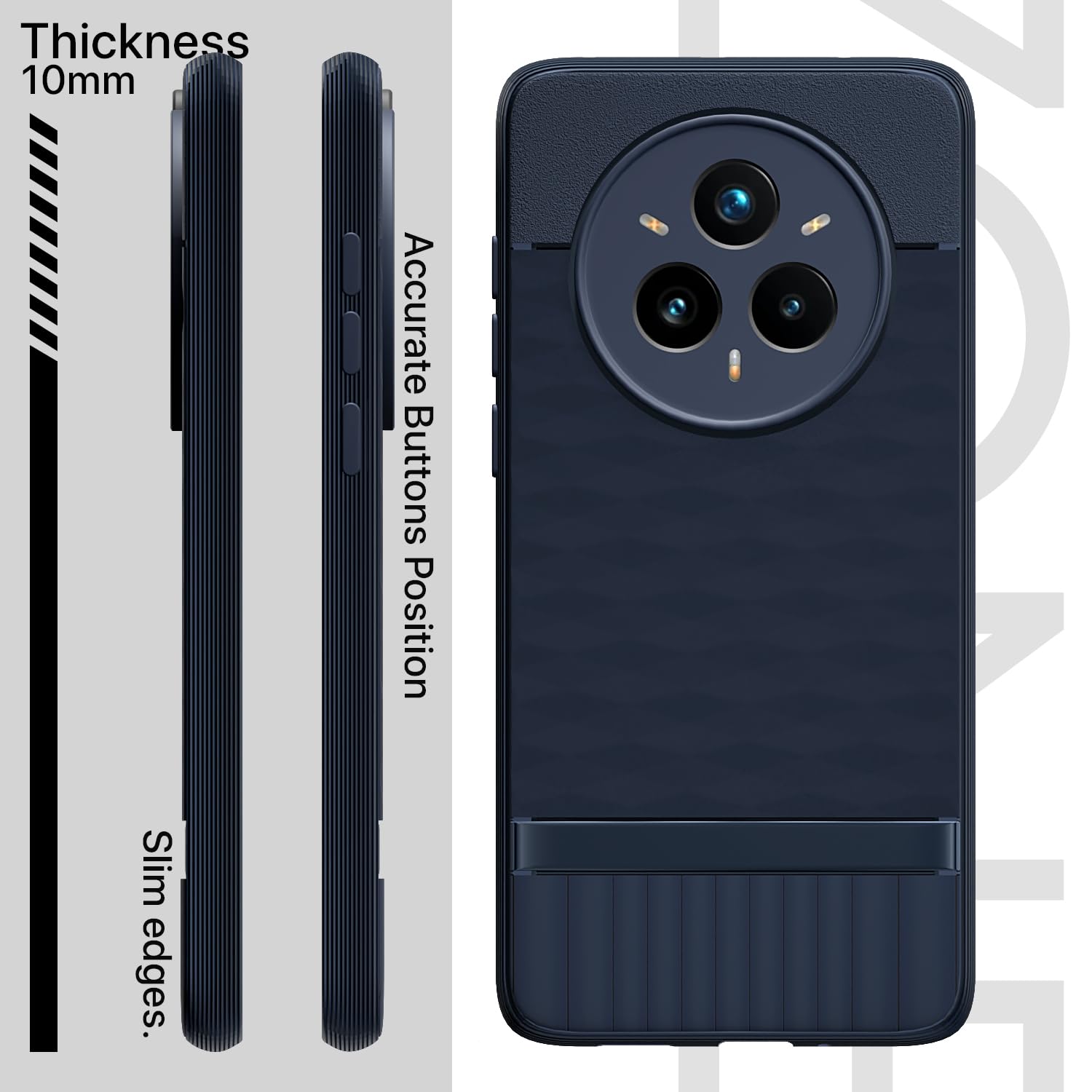 Pikkme Realme 14 Pro Plus 5G / Realme P3 Pro 5G Gencase Back Cover (Blue)